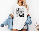 cheer mama tshirt stacked in a distressed cheetah print design