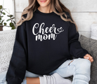Cheer mom sweatshirt in a fun cursive font.