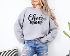 Cheer mom sweatshirt in a fun cursive font.