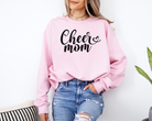 Cheer mom sweatshirt in a fun cursive font.