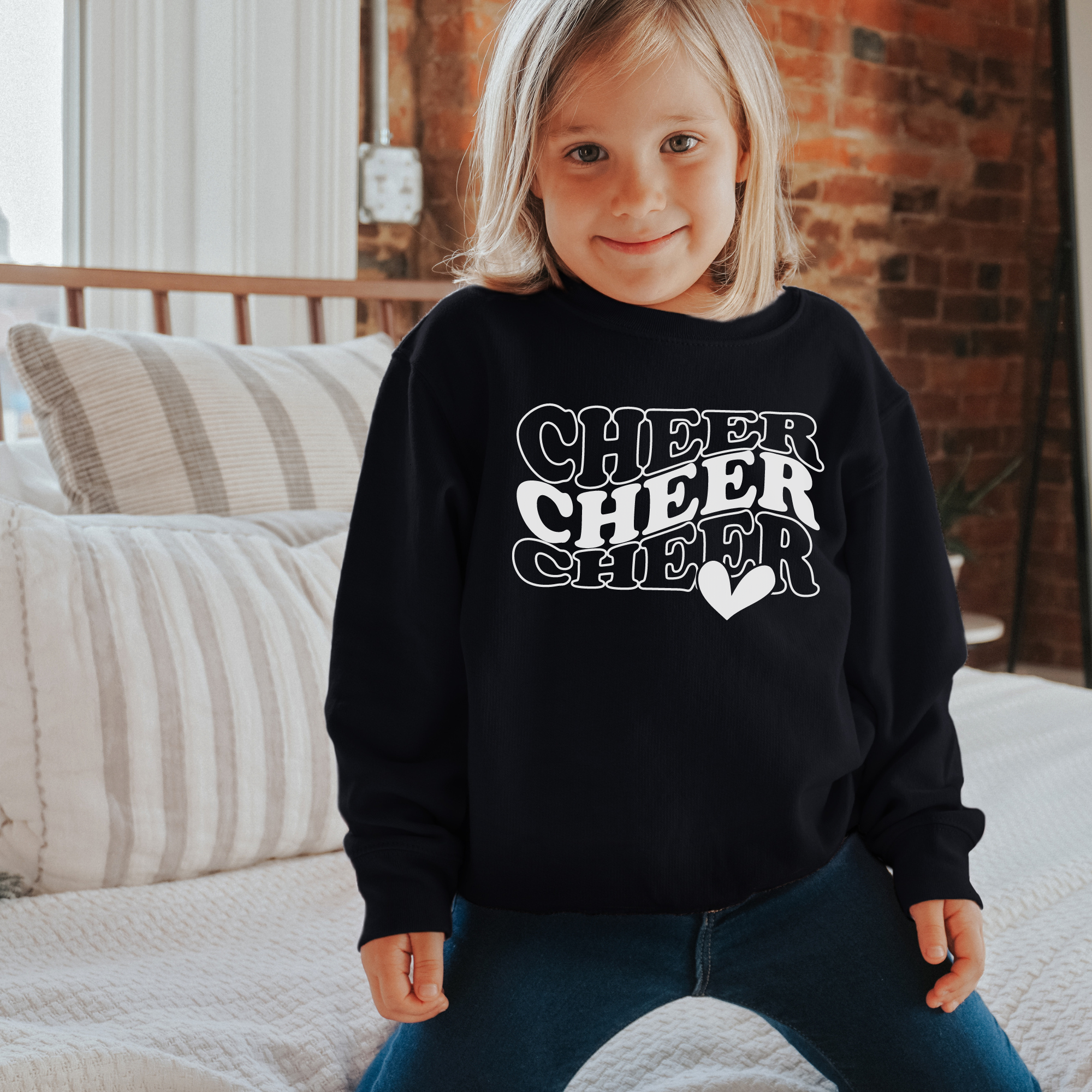 Cheer Stacked Sweatshirt | Cheerleader Sweatshirt