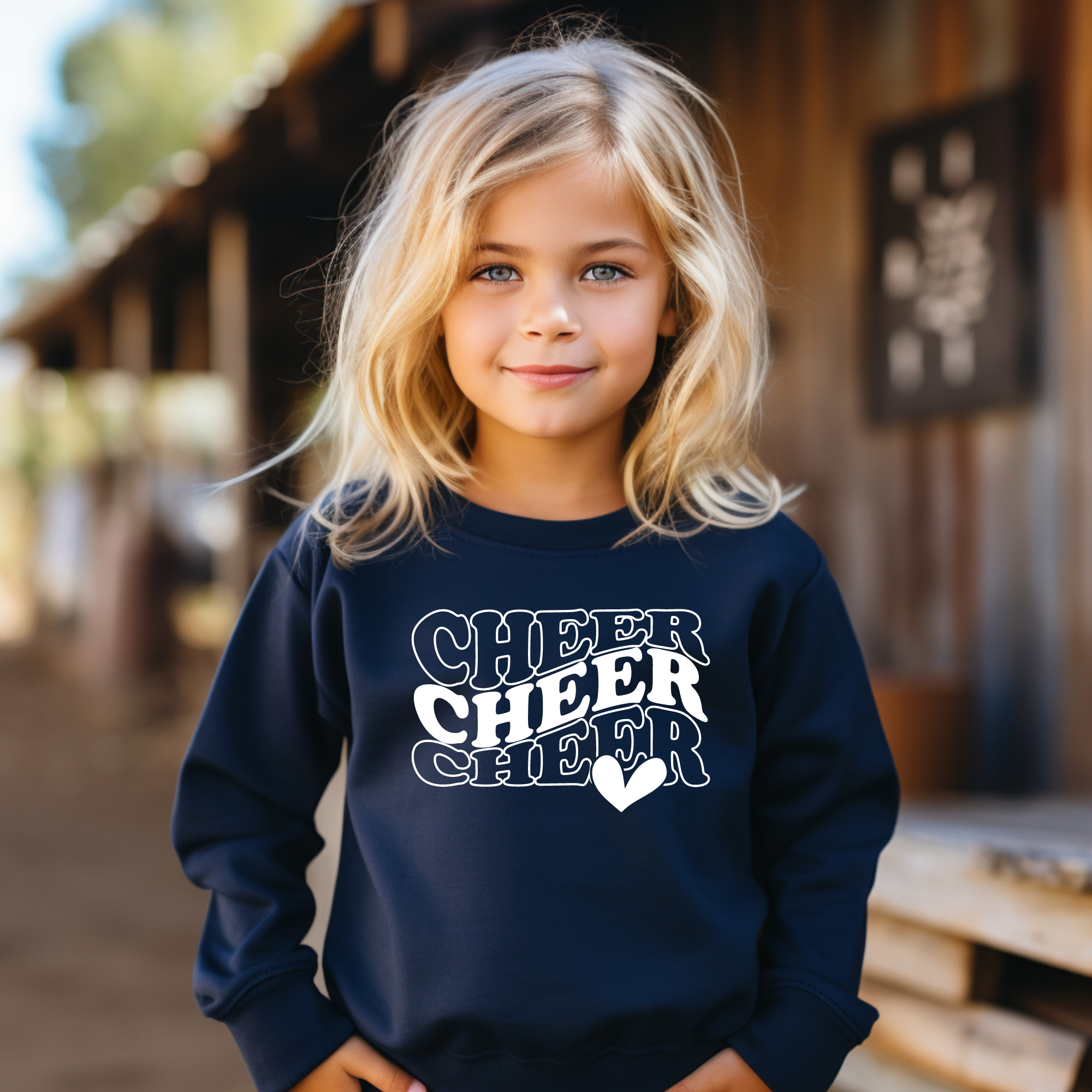 Cheer Stacked Sweatshirt | Cheerleader Sweatshirt