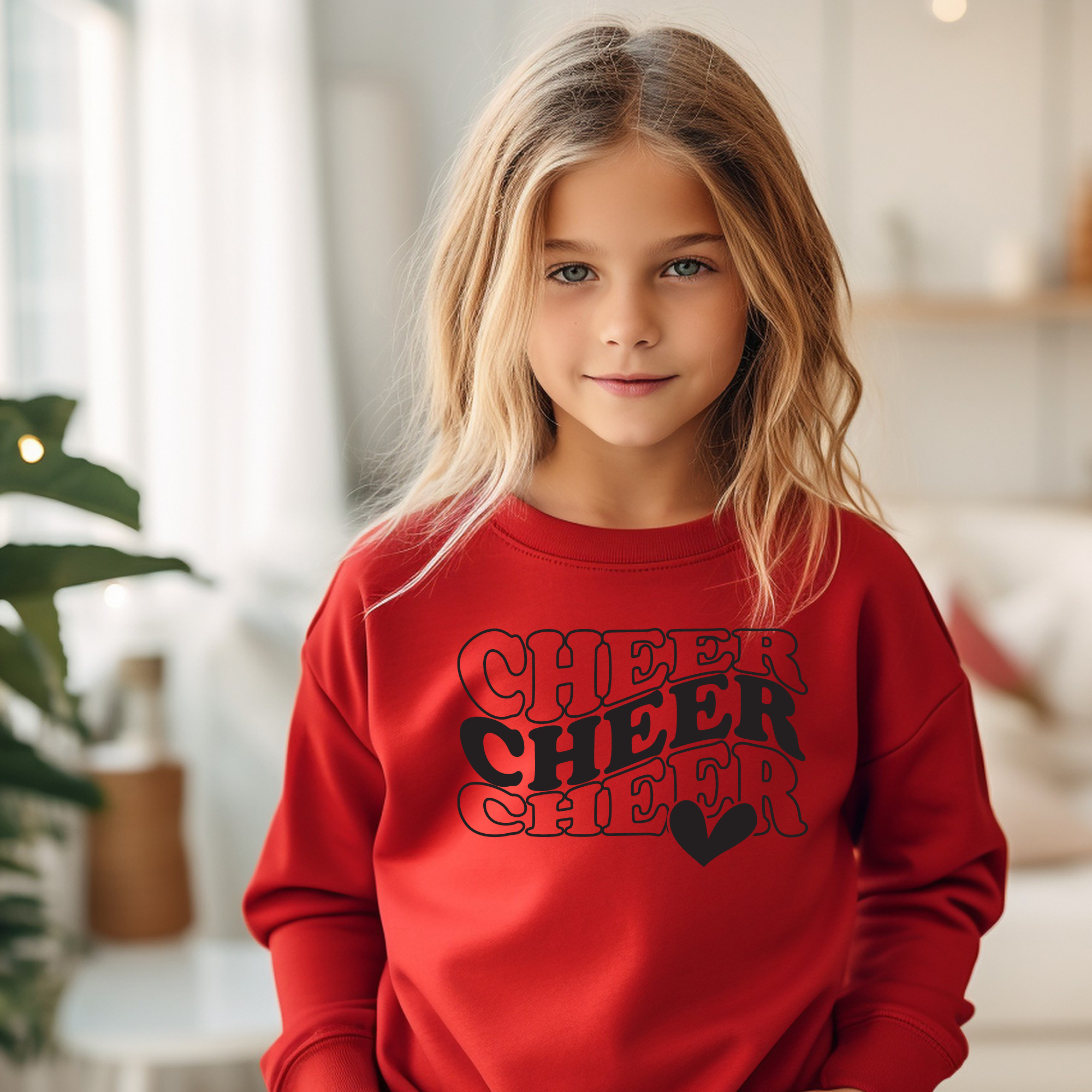 Cheer Stacked Sweatshirt | Cheerleader Sweatshirt