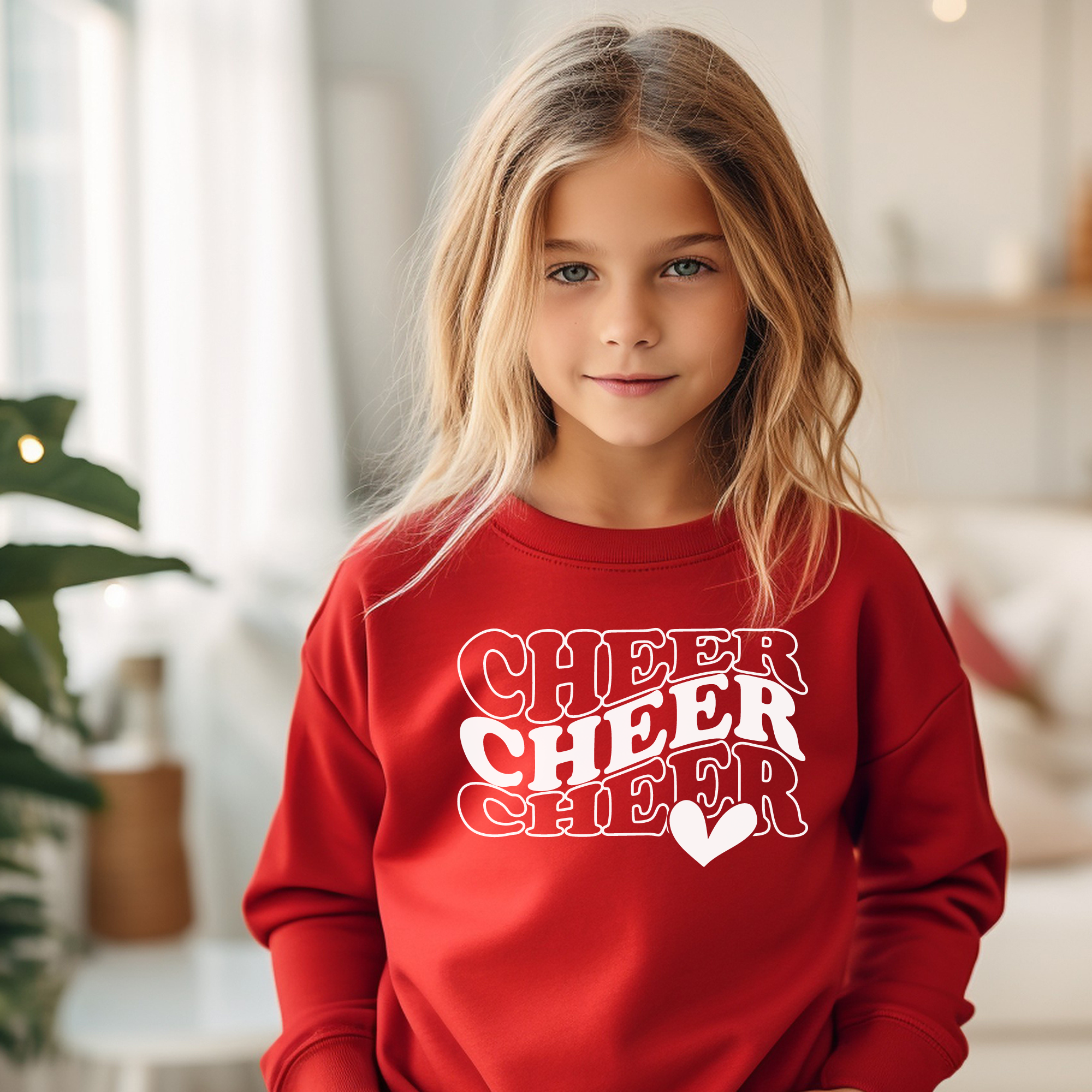 Cheer Stacked Sweatshirt | Cheerleader Sweatshirt