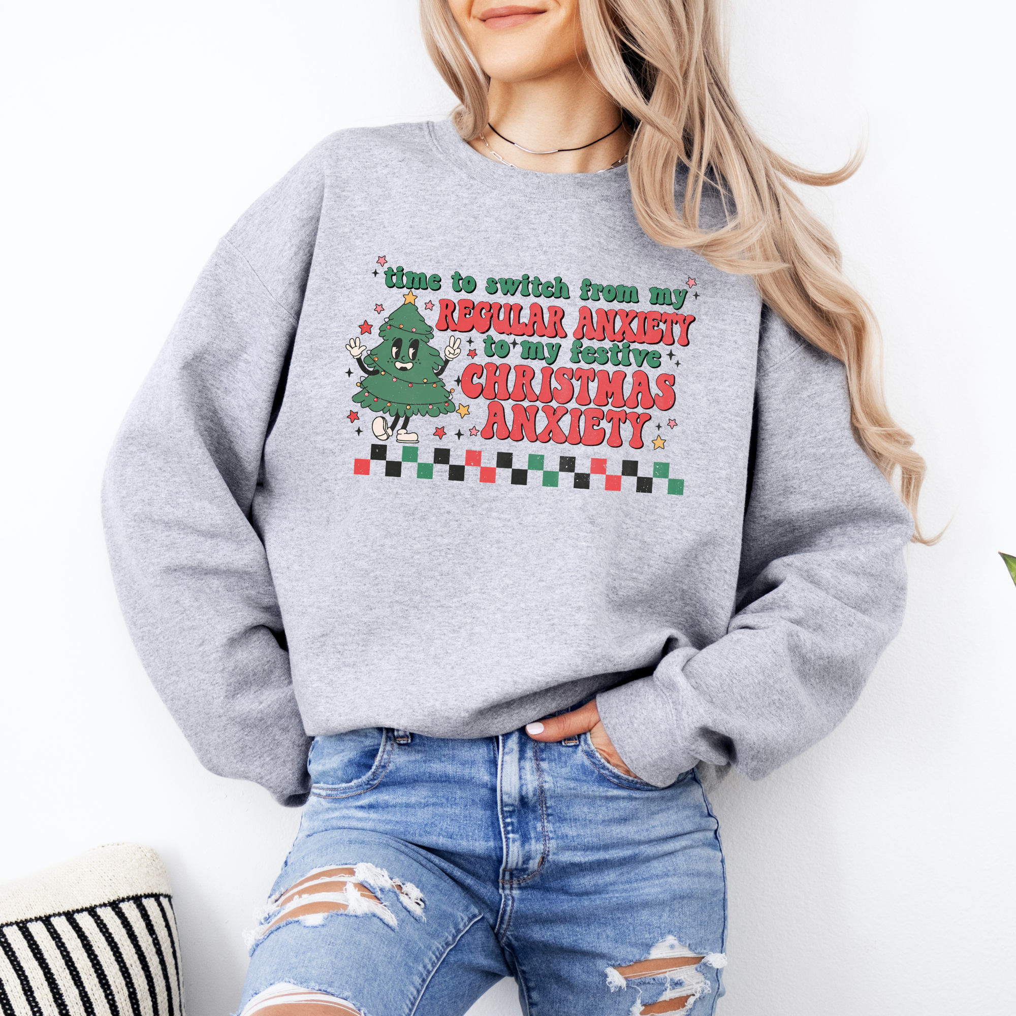 Christmas Anxiety Sweatshirt | Funny Christmas Sweatshirt