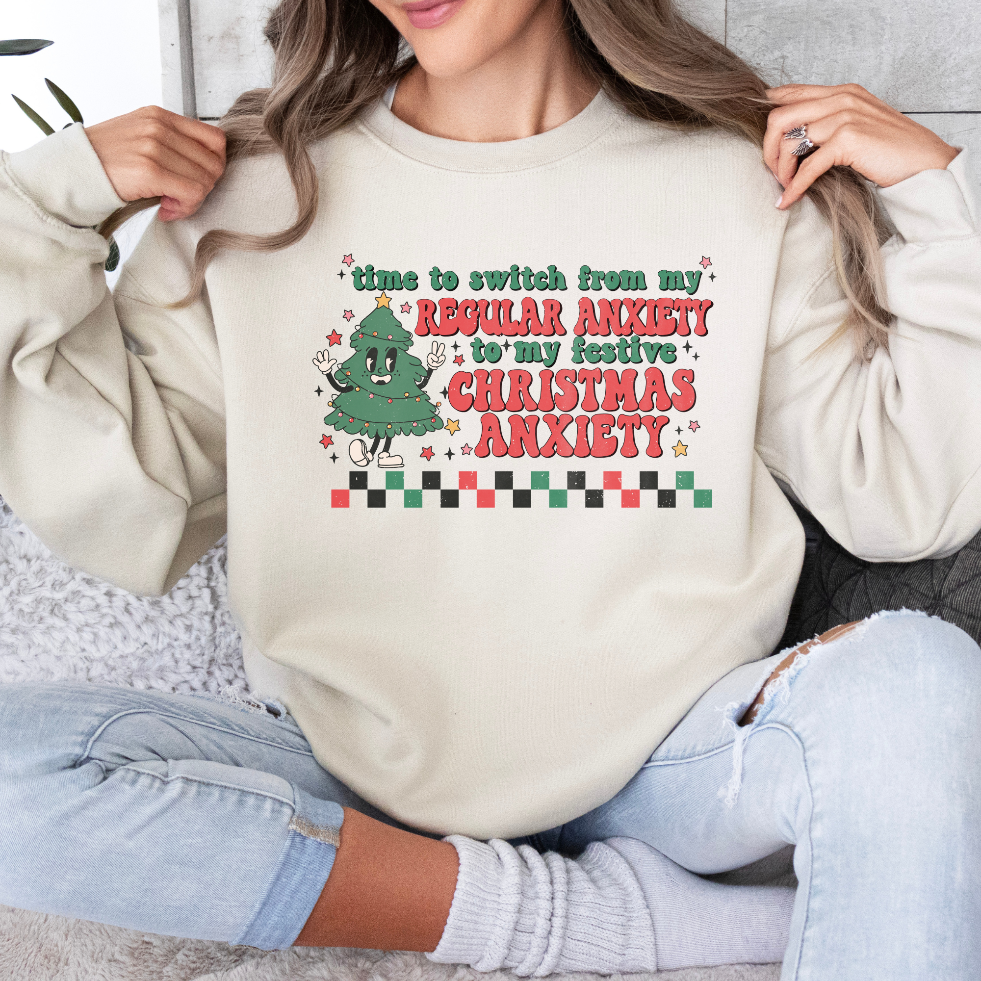 Christmas Anxiety Sweatshirt | Funny Christmas Sweatshirt