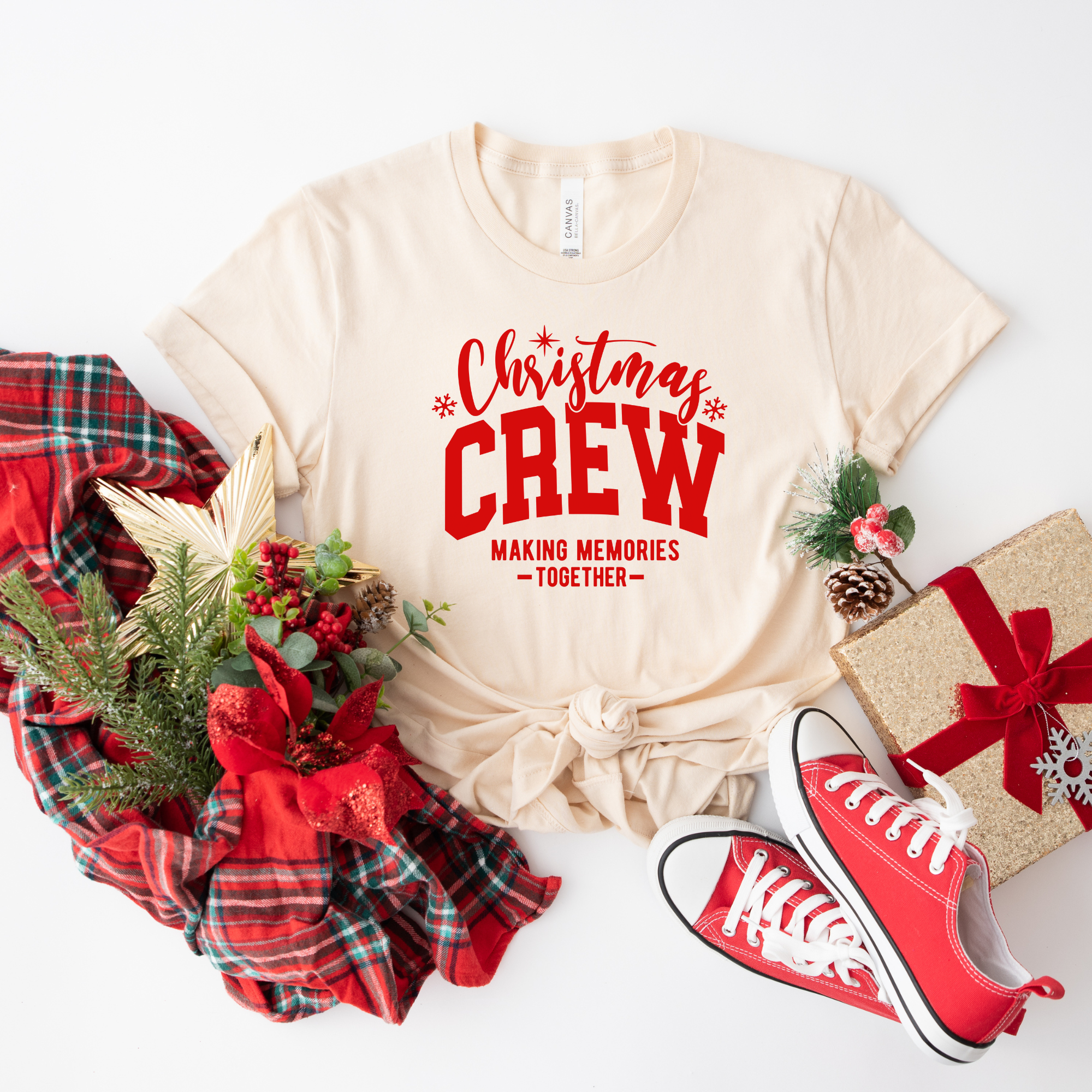 Christmas crew making memories together tshirt