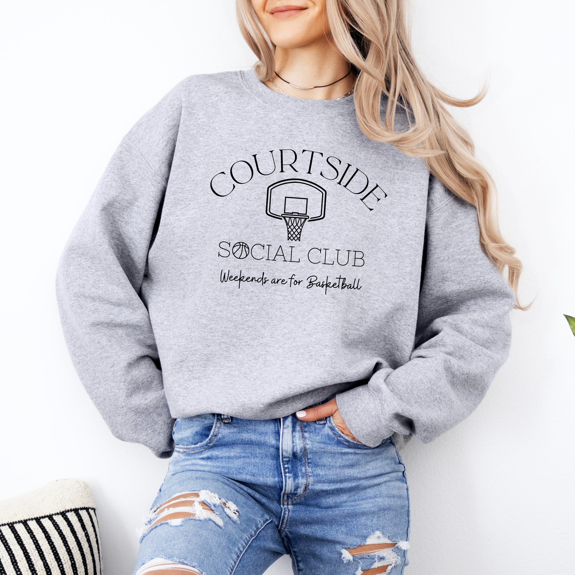 Courtside social club basketball sweatshirt