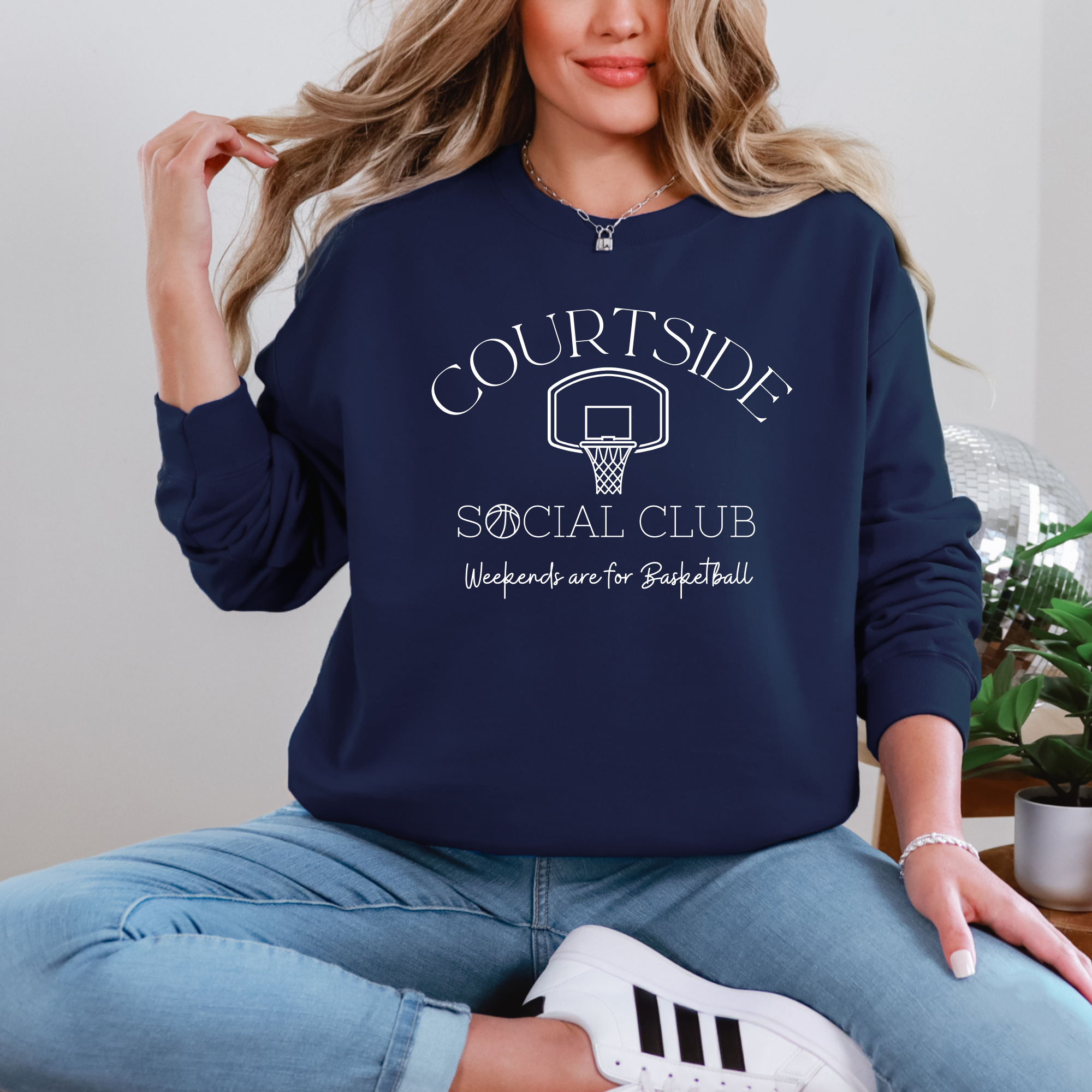 Courtside social club basketball sweatshirt