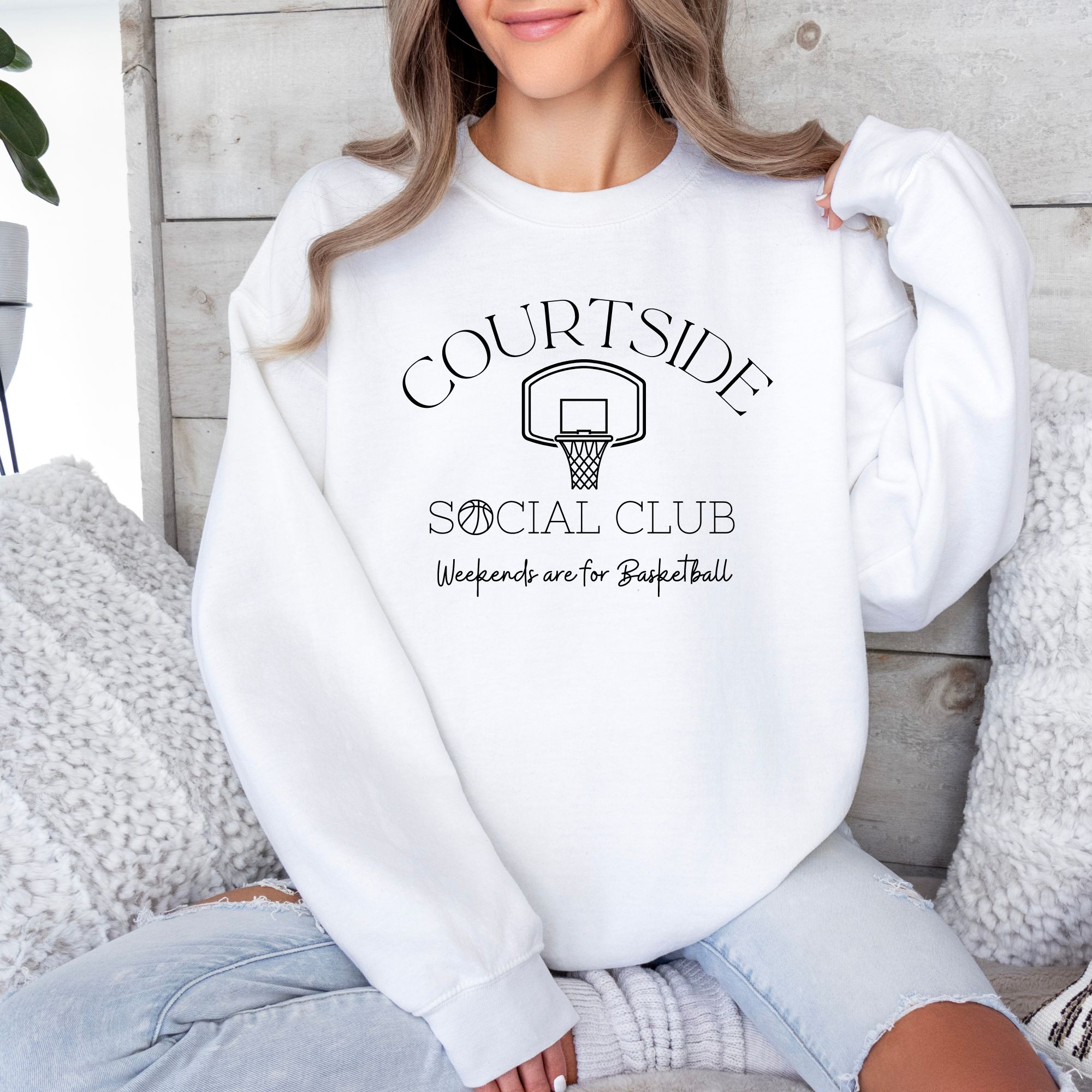 Courtside social club basketball sweatshirt