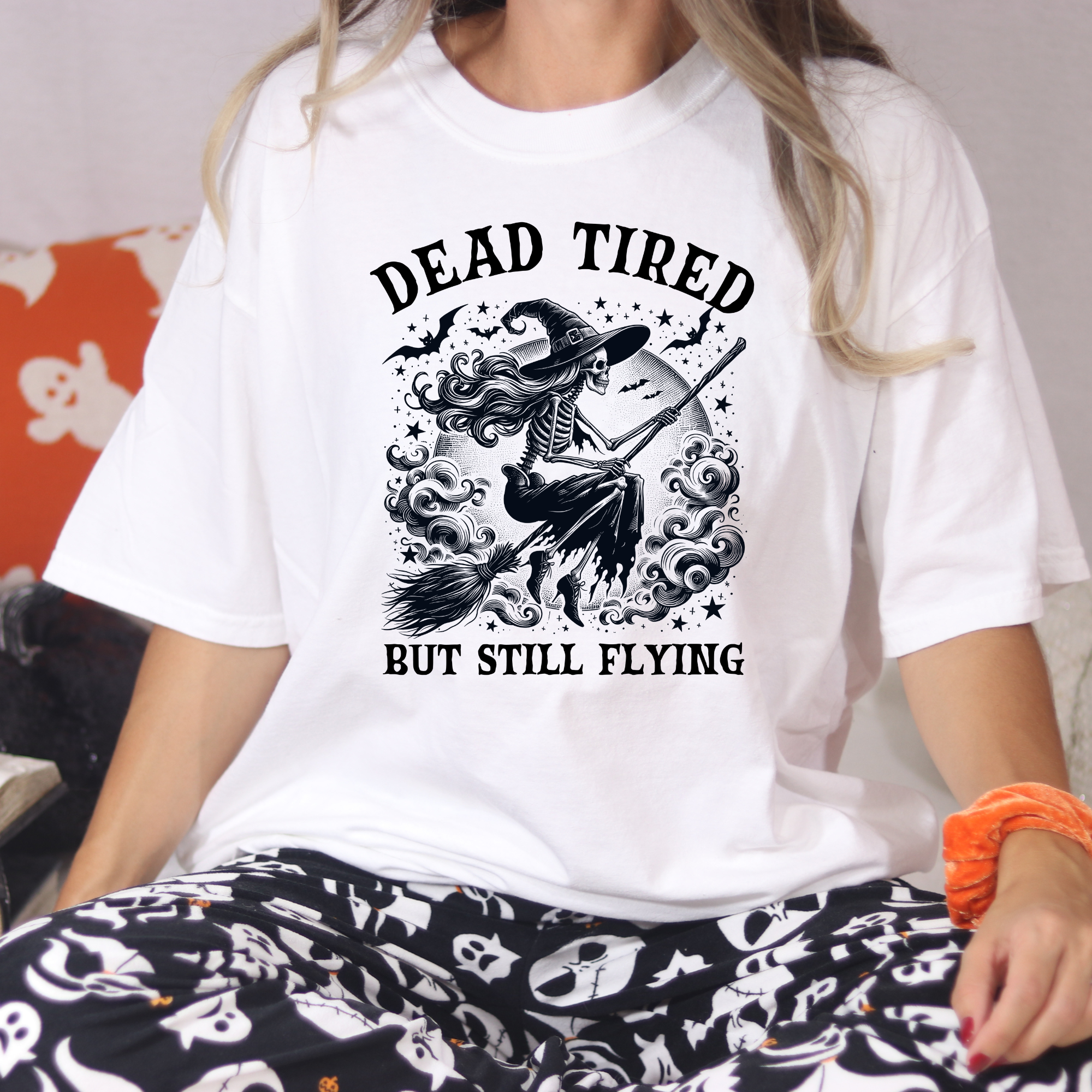Dead Tired But Still Flying T-Shirt | Women's Halloween Shirt