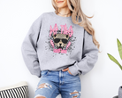 Def tired cheer mom sweatshirt.  Def leopard themed design with cute leopard design and leopard face in the middle.