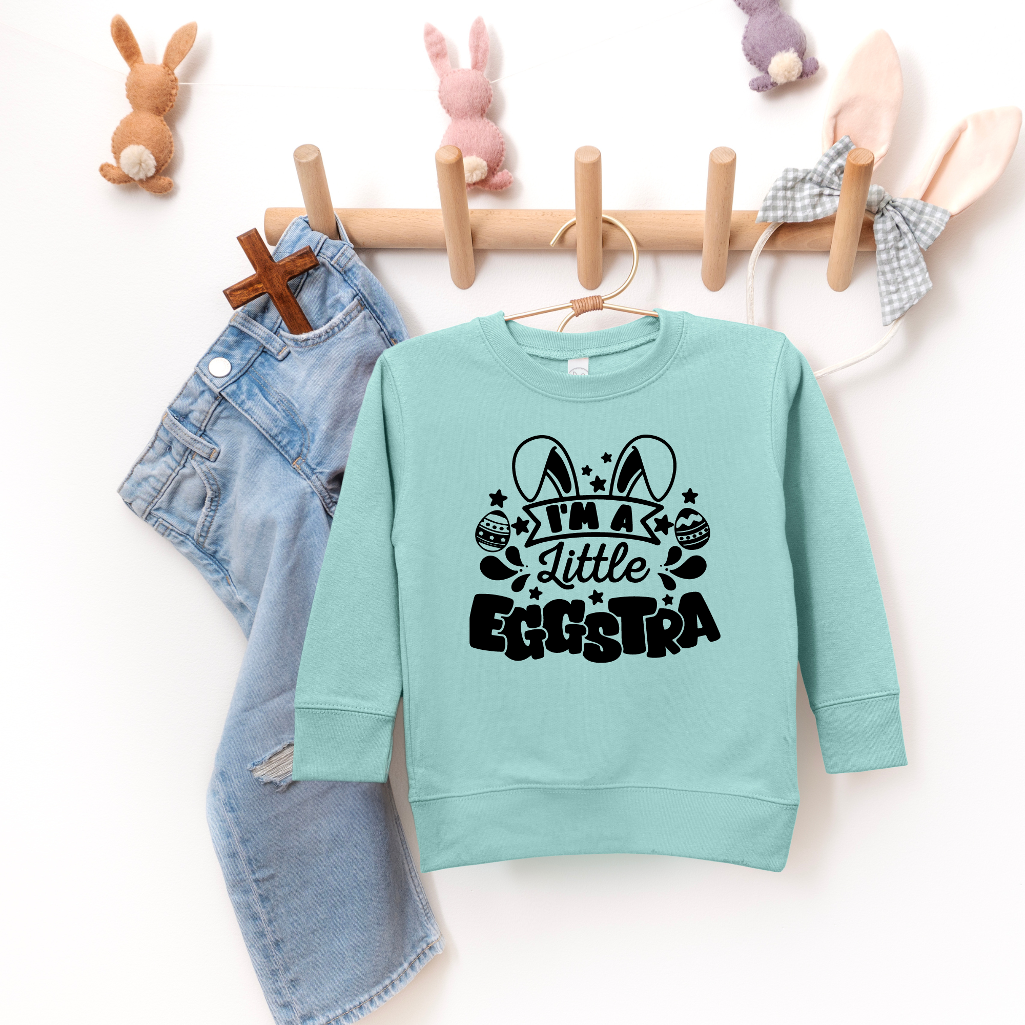 I'm a little eggstra -- kids sweatshirt