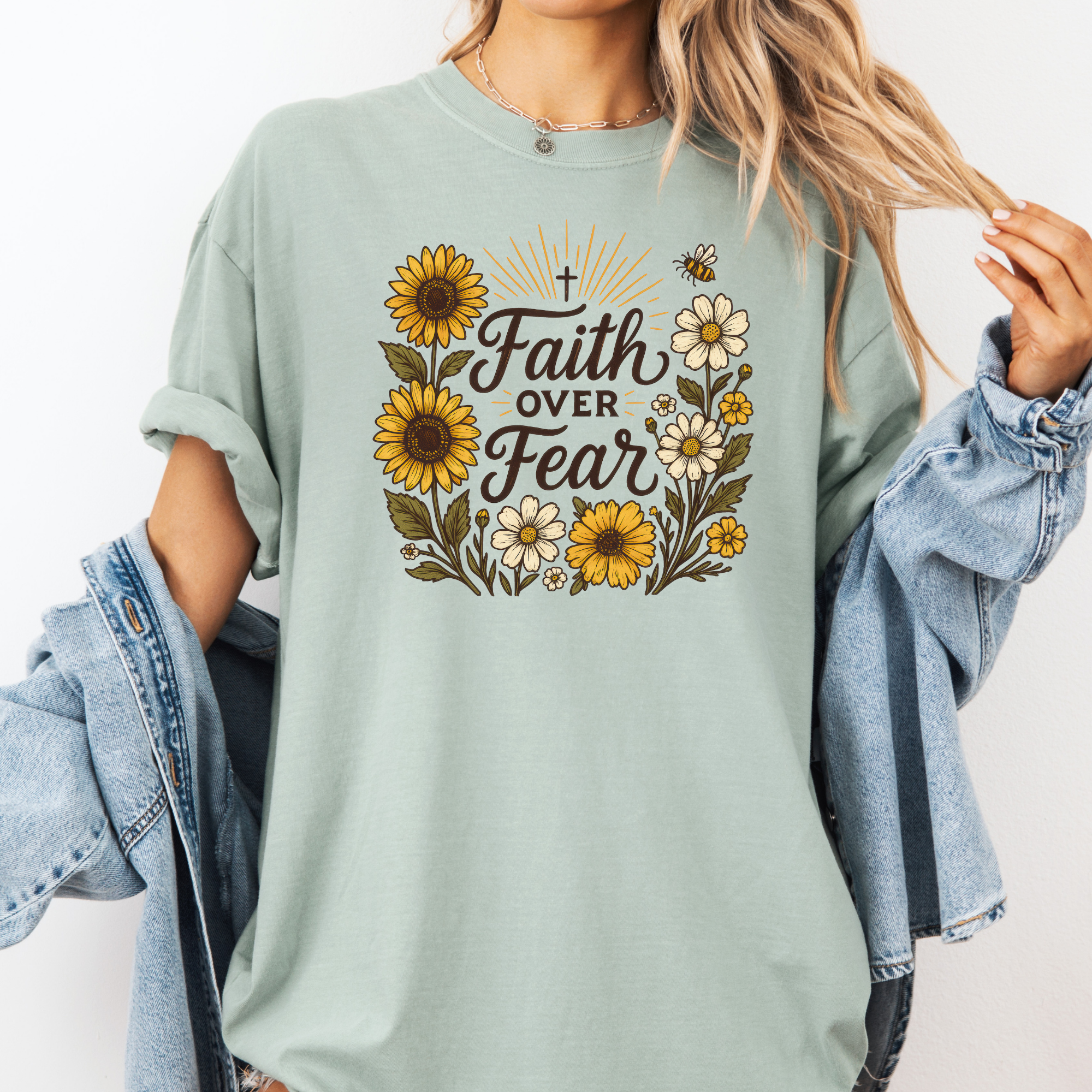 Faith Over Fear T-Shirt | Fall Christian Shirt
