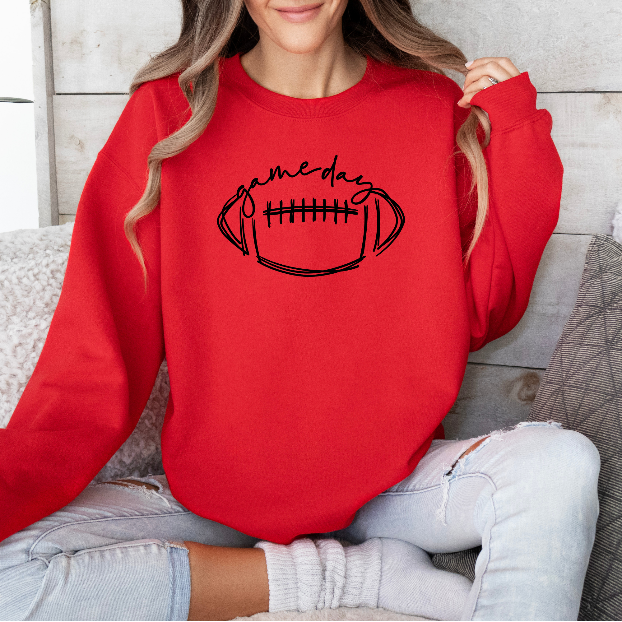 Football Game Day Sweatshirt | Women's Football Sweatshirt