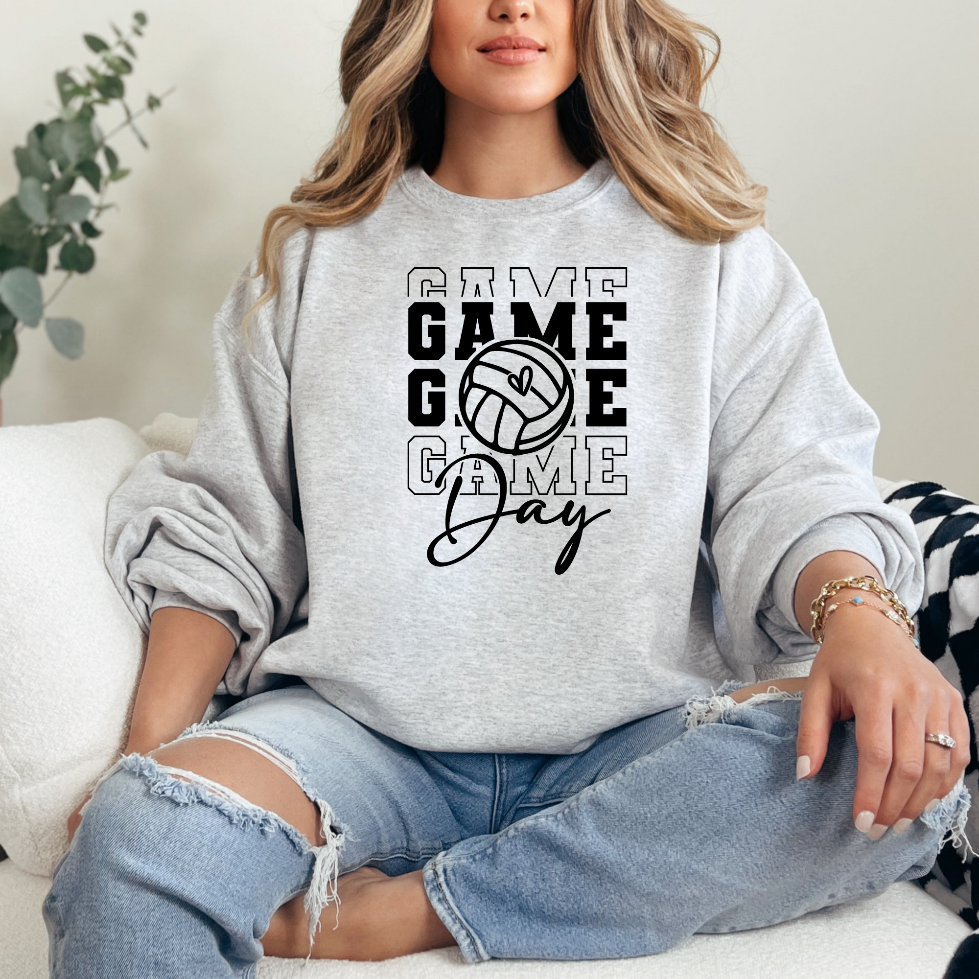 Volleyball Game Day Sweatshirt | Volleyball Mom Sweatshirt