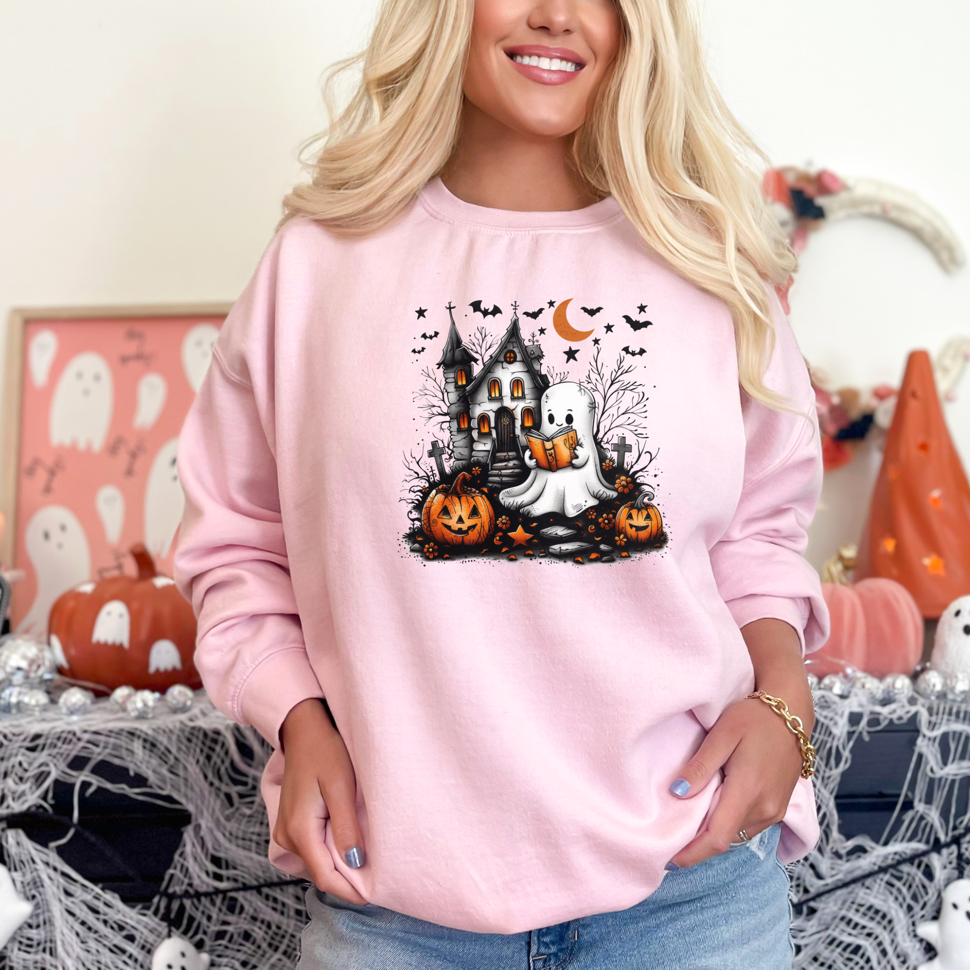 Ghost Book Sweatshirt | Halloween Bookish Sweatshirt