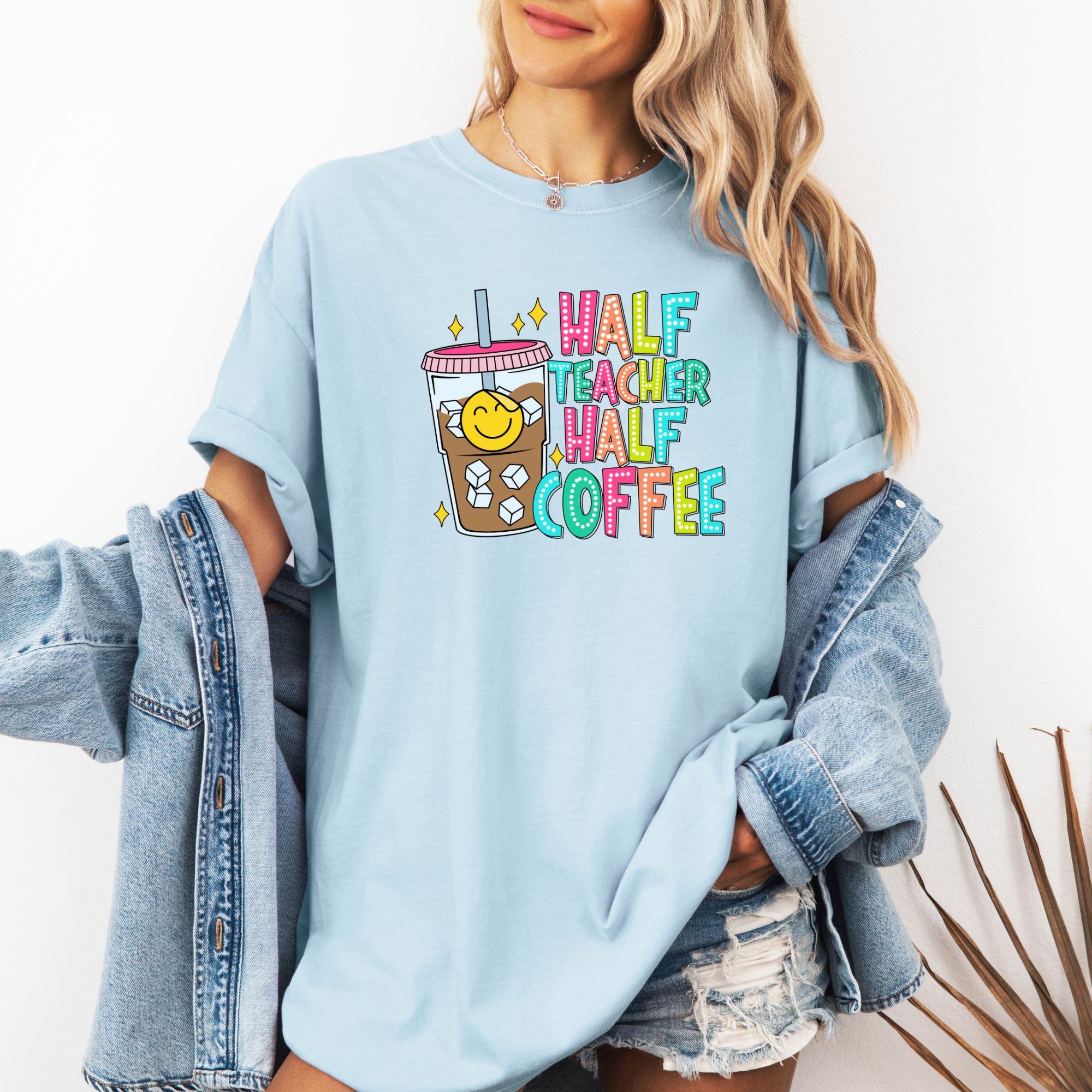 Half Teacher Half Coffee Shirt | Funny Teacher Shirt