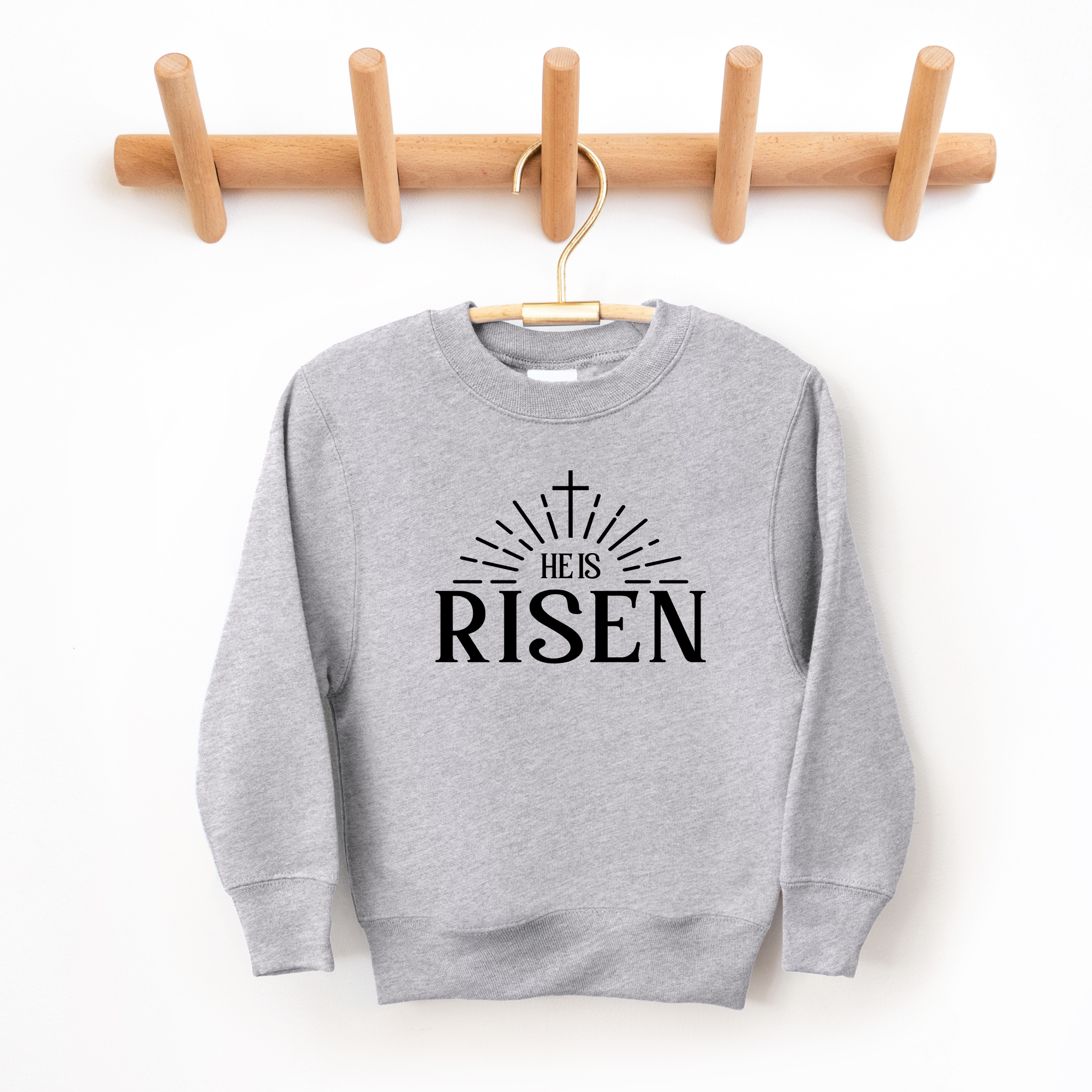 He is risen kids easter sweatshirt