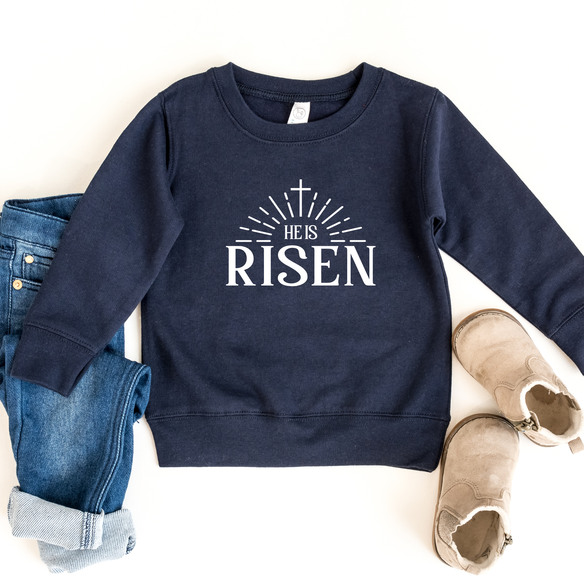 He is risen kids easter sweatshirt
