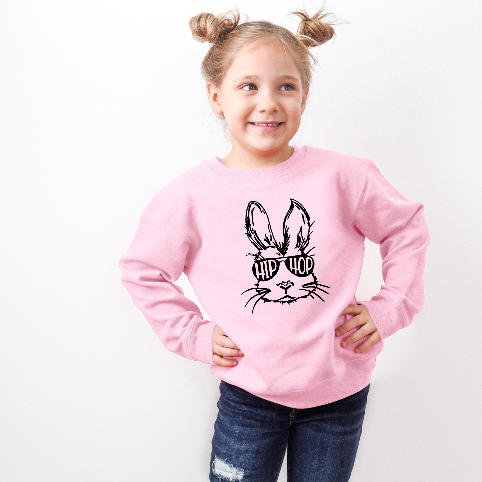 Hip hop bunny -- kids sweatshirt