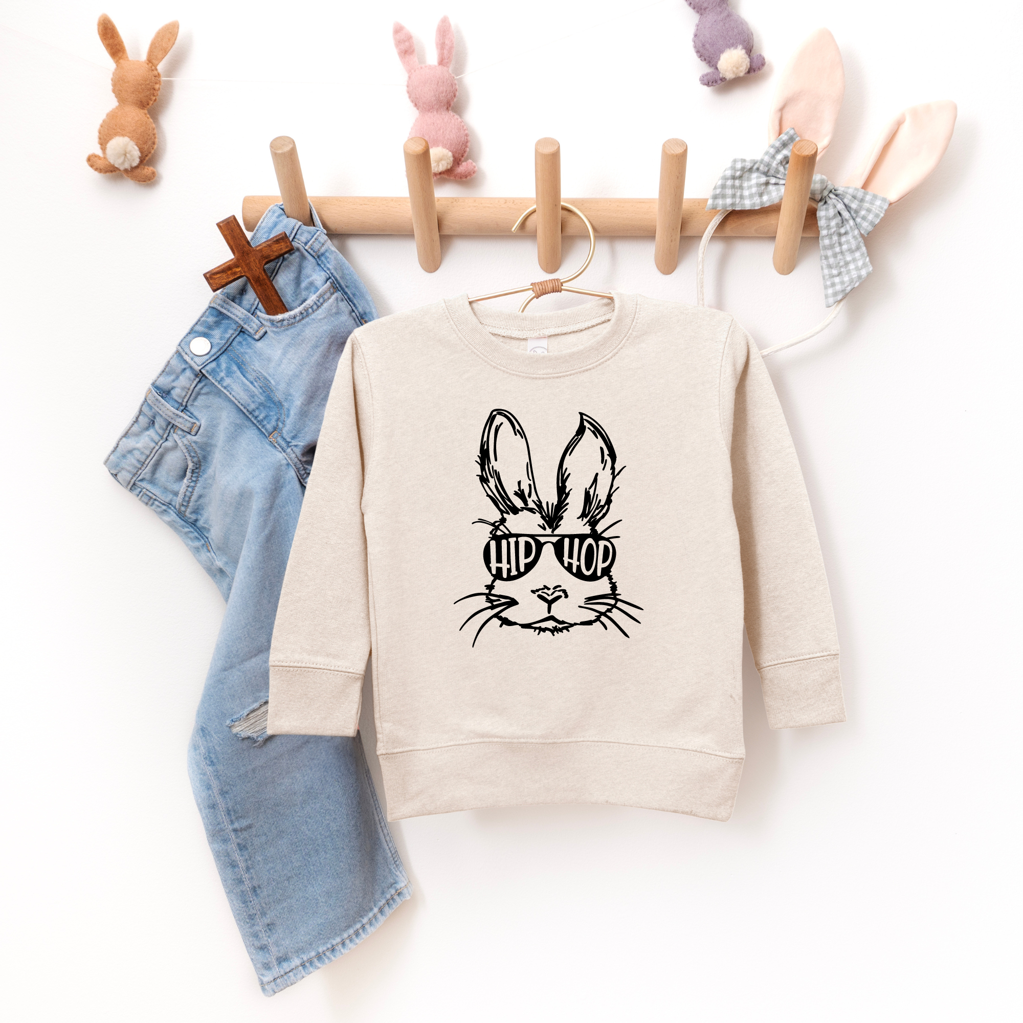 Hip hop bunny -- kids sweatshirt