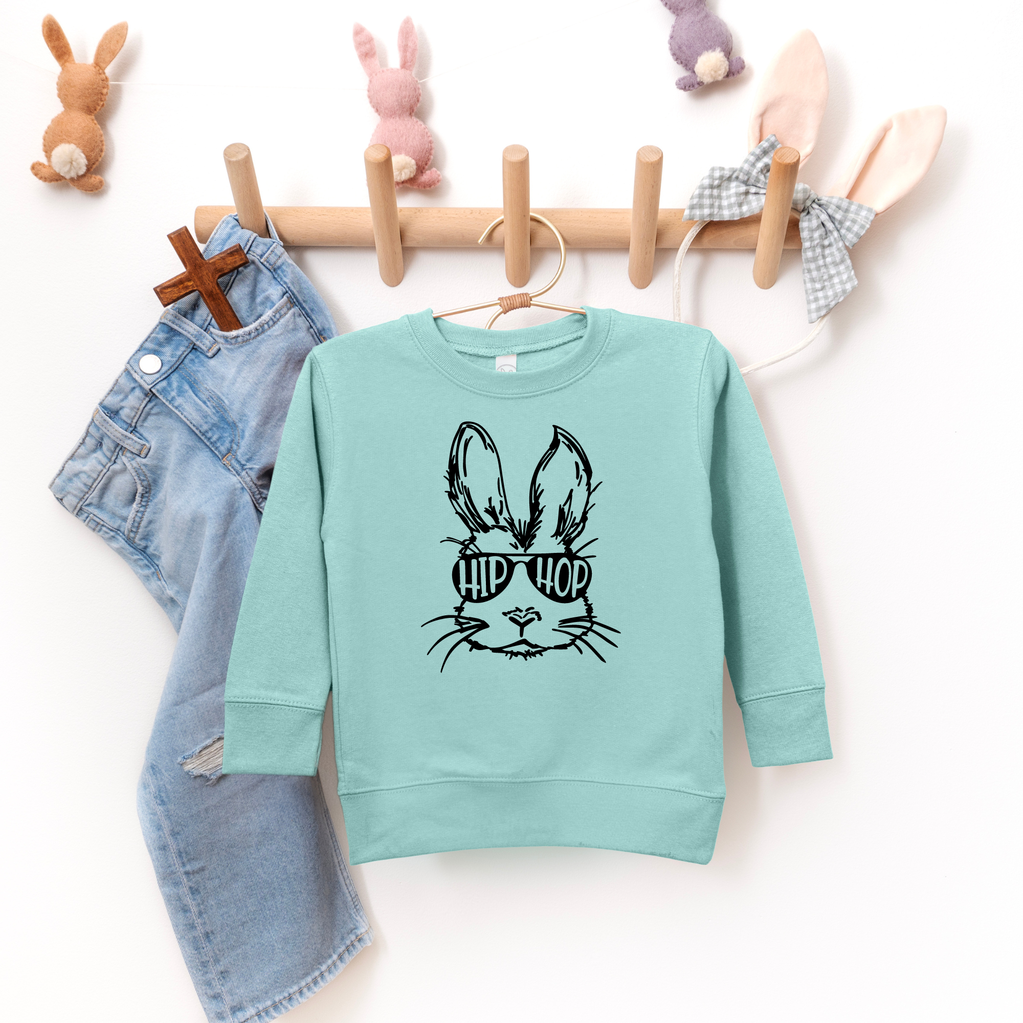 Hip hop bunny -- kids sweatshirt