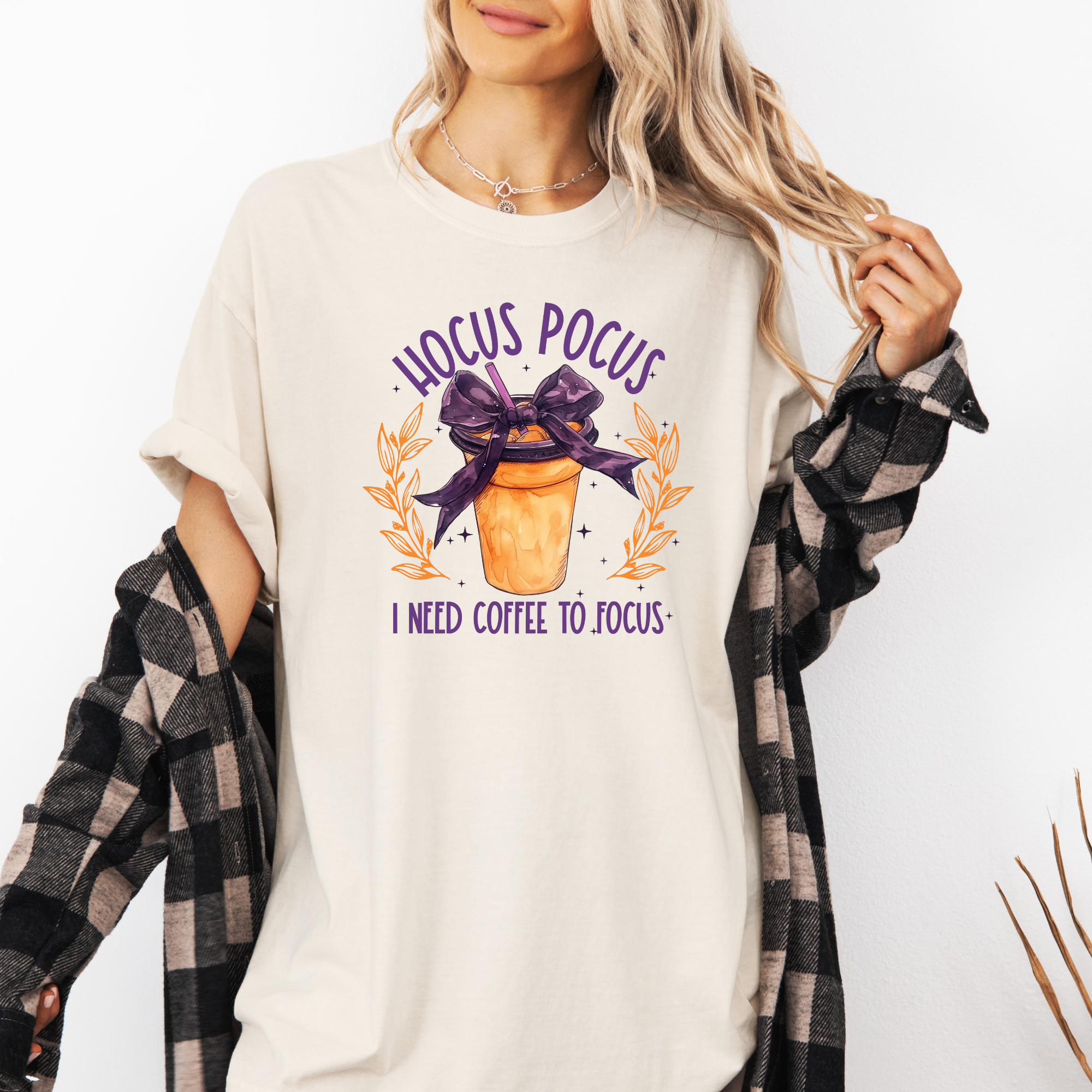 Hocus Pocus I Need Coffee To Focus Shirt | Fall Coffee Shirt