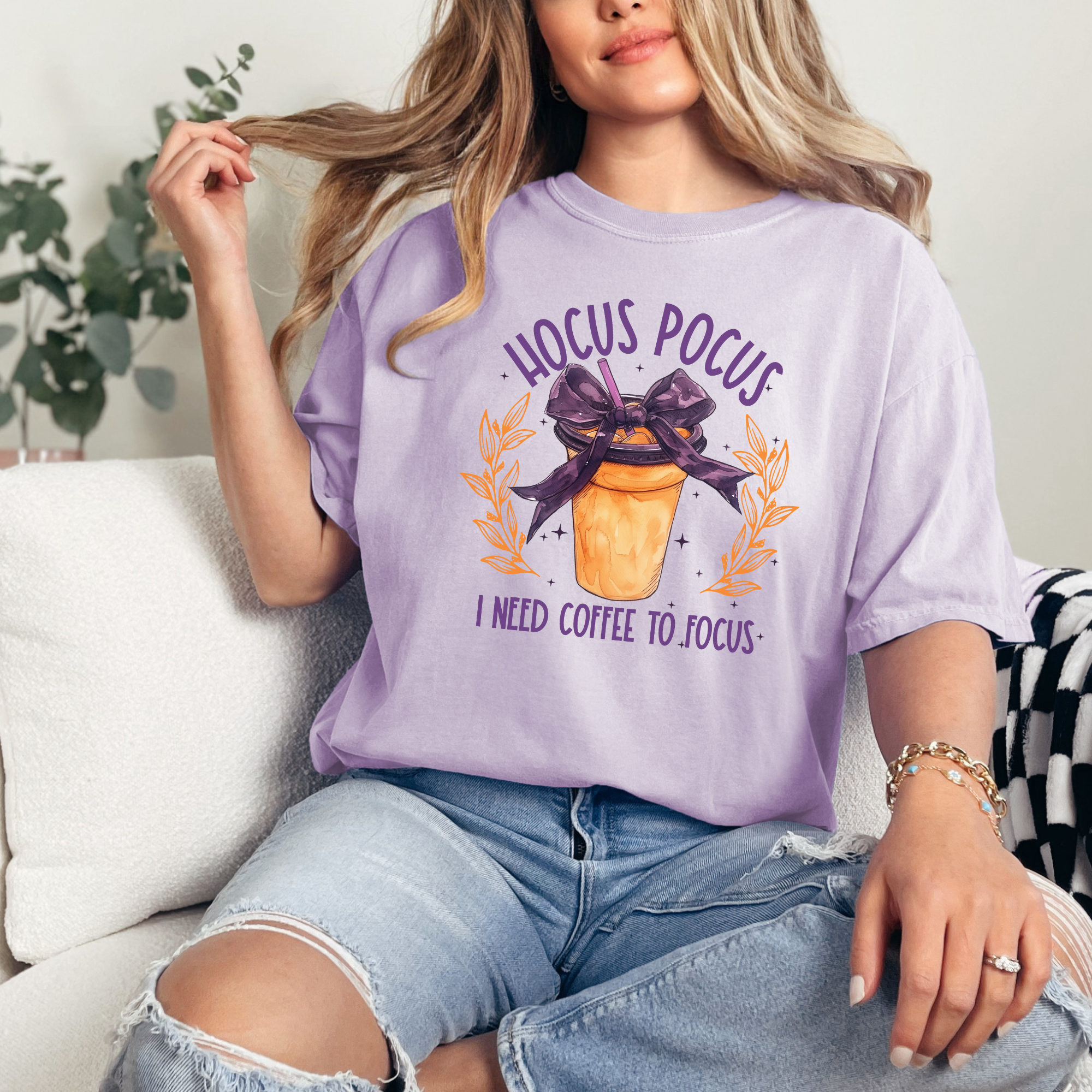 Hocus Pocus I Need Coffee To Focus Shirt | Fall Coffee Shirt