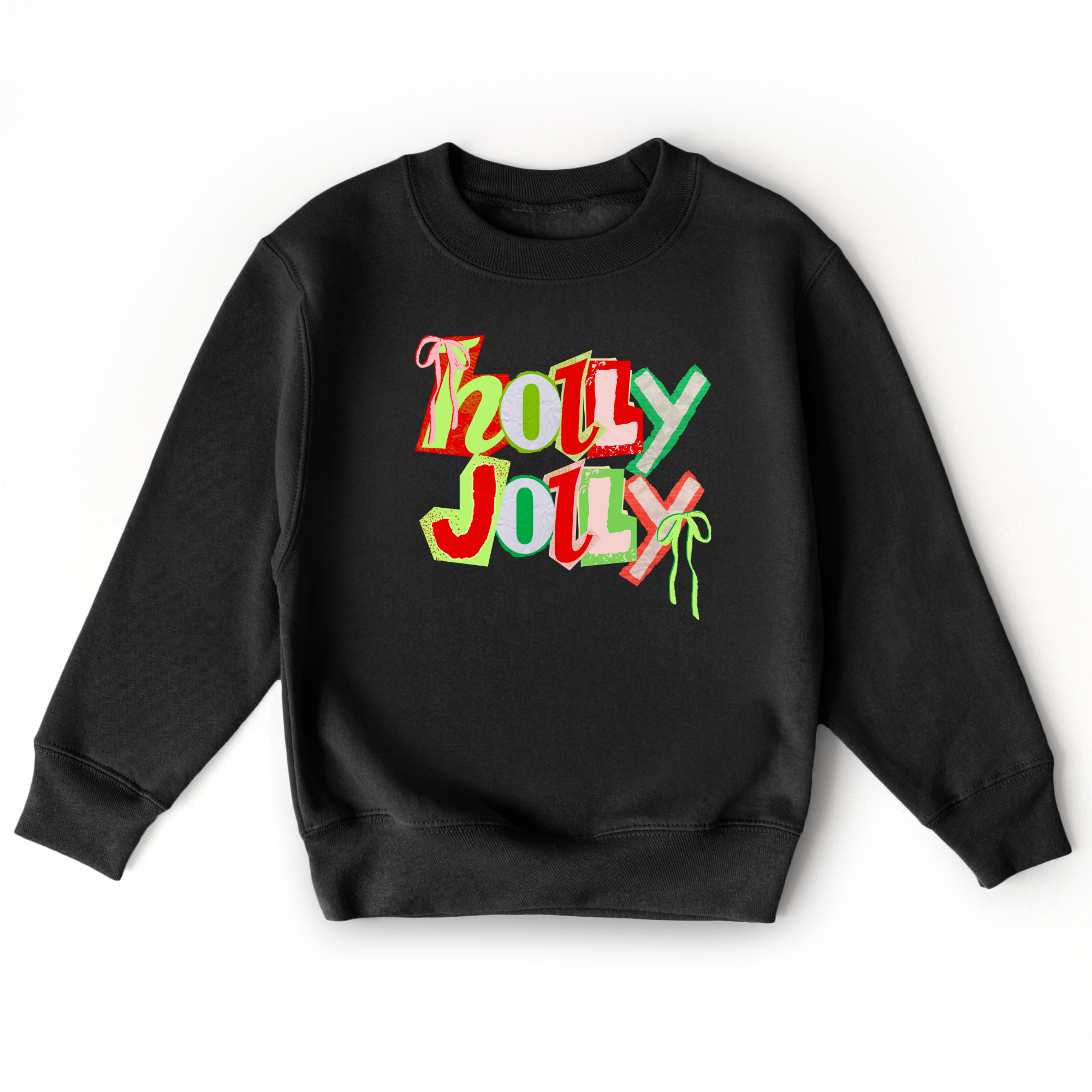 Holly Jolly Scrapbook Sweatshirt | Kids Christmas Shirt