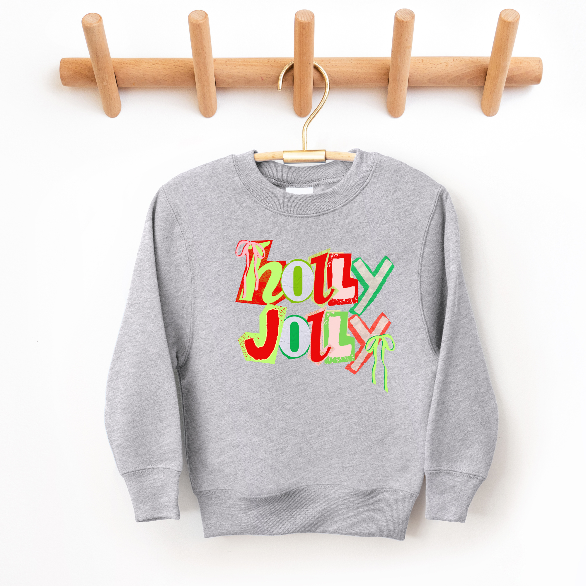 Holly Jolly Scrapbook Sweatshirt | Kids Christmas Shirt