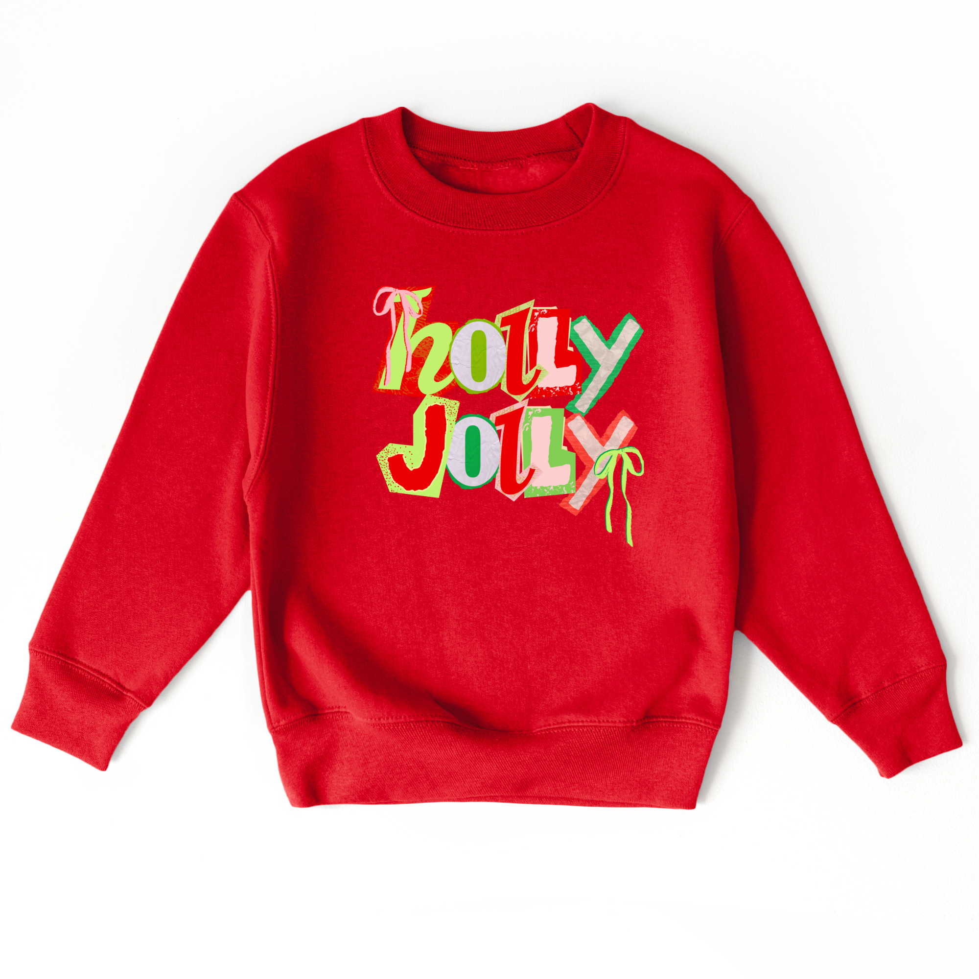 Holly Jolly Scrapbook Sweatshirt | Kids Christmas Shirt