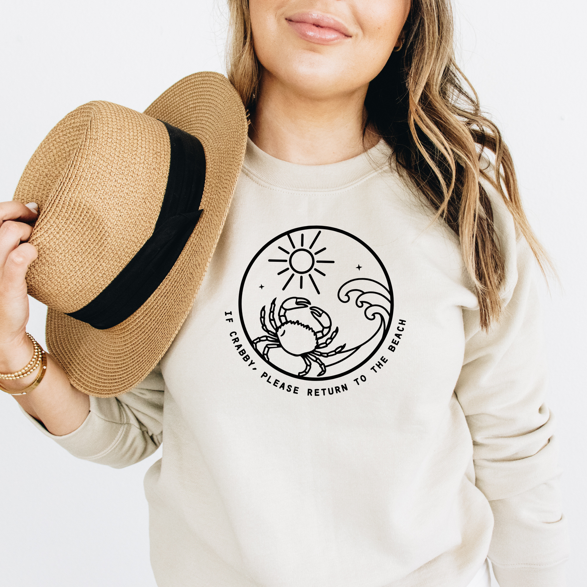 If Crabby Please Return To The Beach Sweatshirt | Beach Sweatshirt
