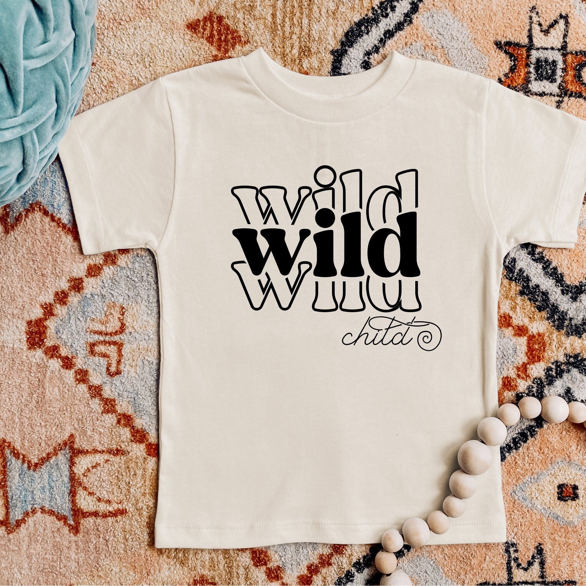 Wild Child Stacked T-Shirt | Cute Kids T-Shirt
