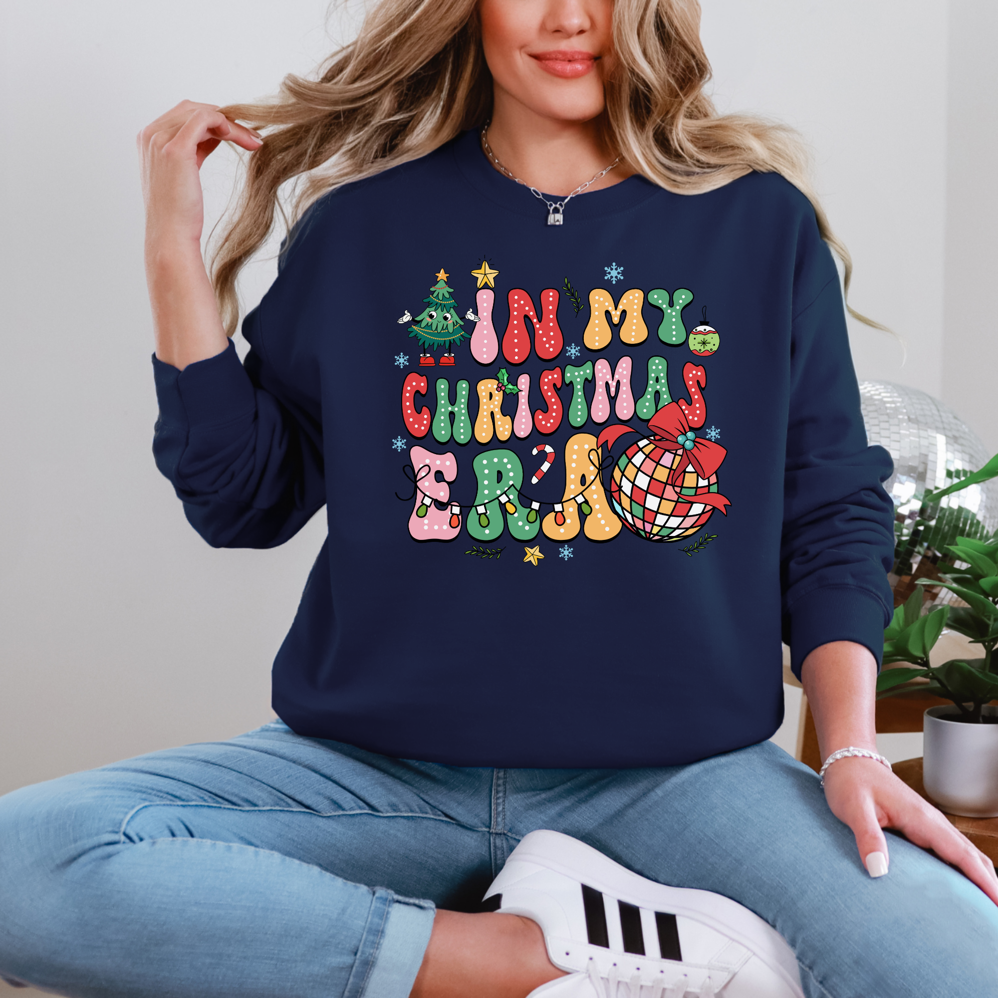 In my Christmas era sweatshirt for women. Taylor Swift inspired holiday sweater.