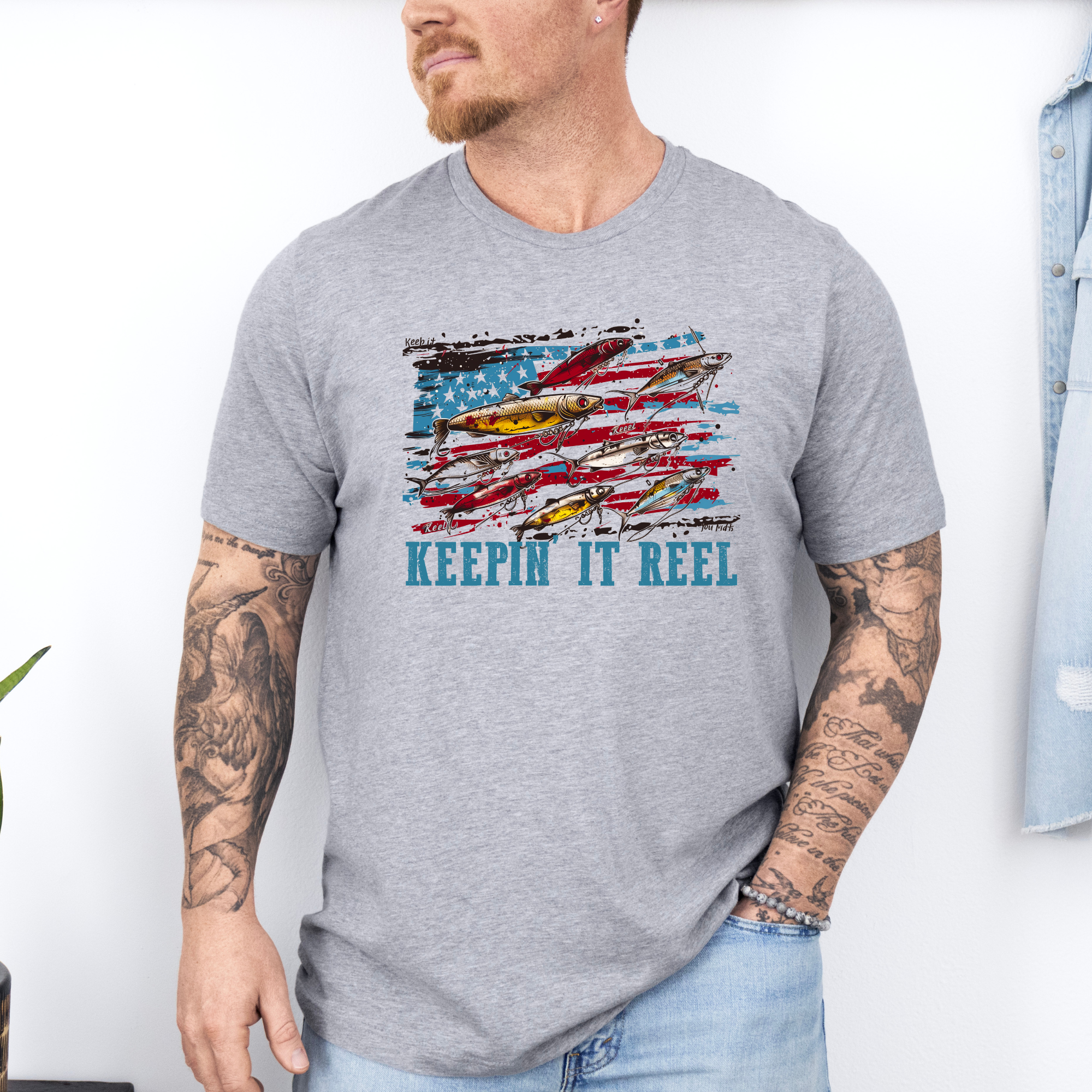 Keeping it Reel American Flag Shirt| Fishing Shirt