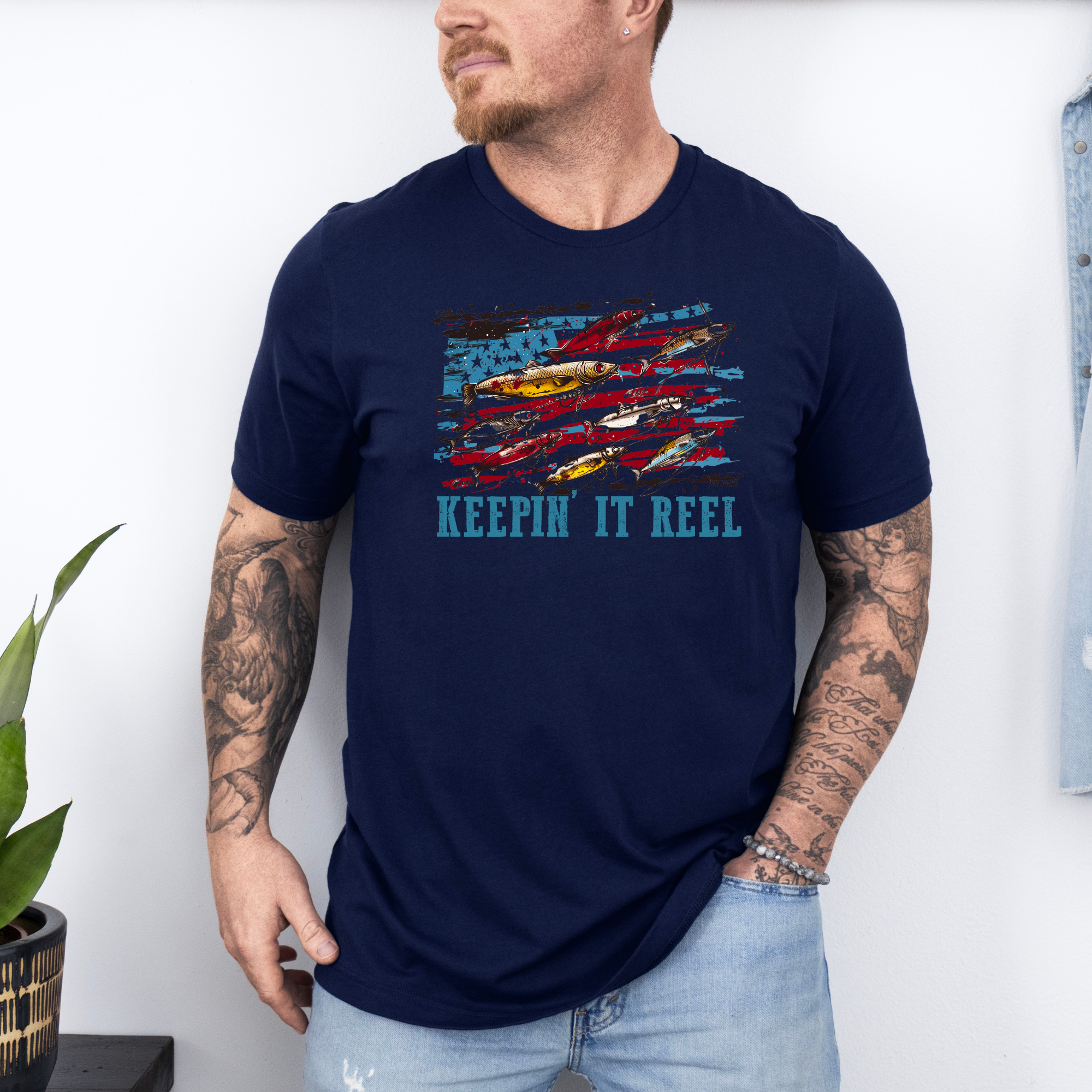 Keeping it Reel American Flag Shirt| Fishing Shirt