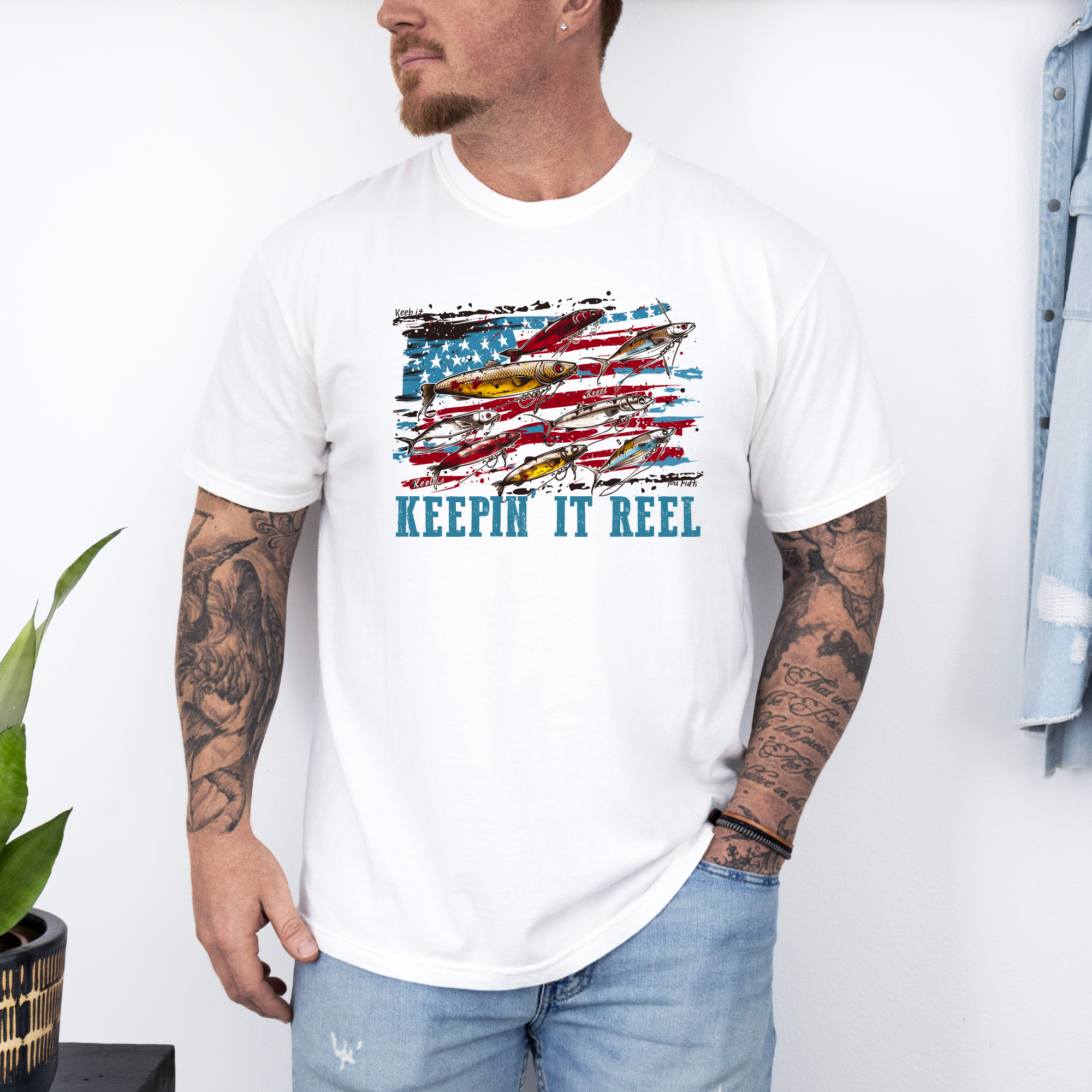 Keeping it Reel American Flag Shirt| Fishing Shirt