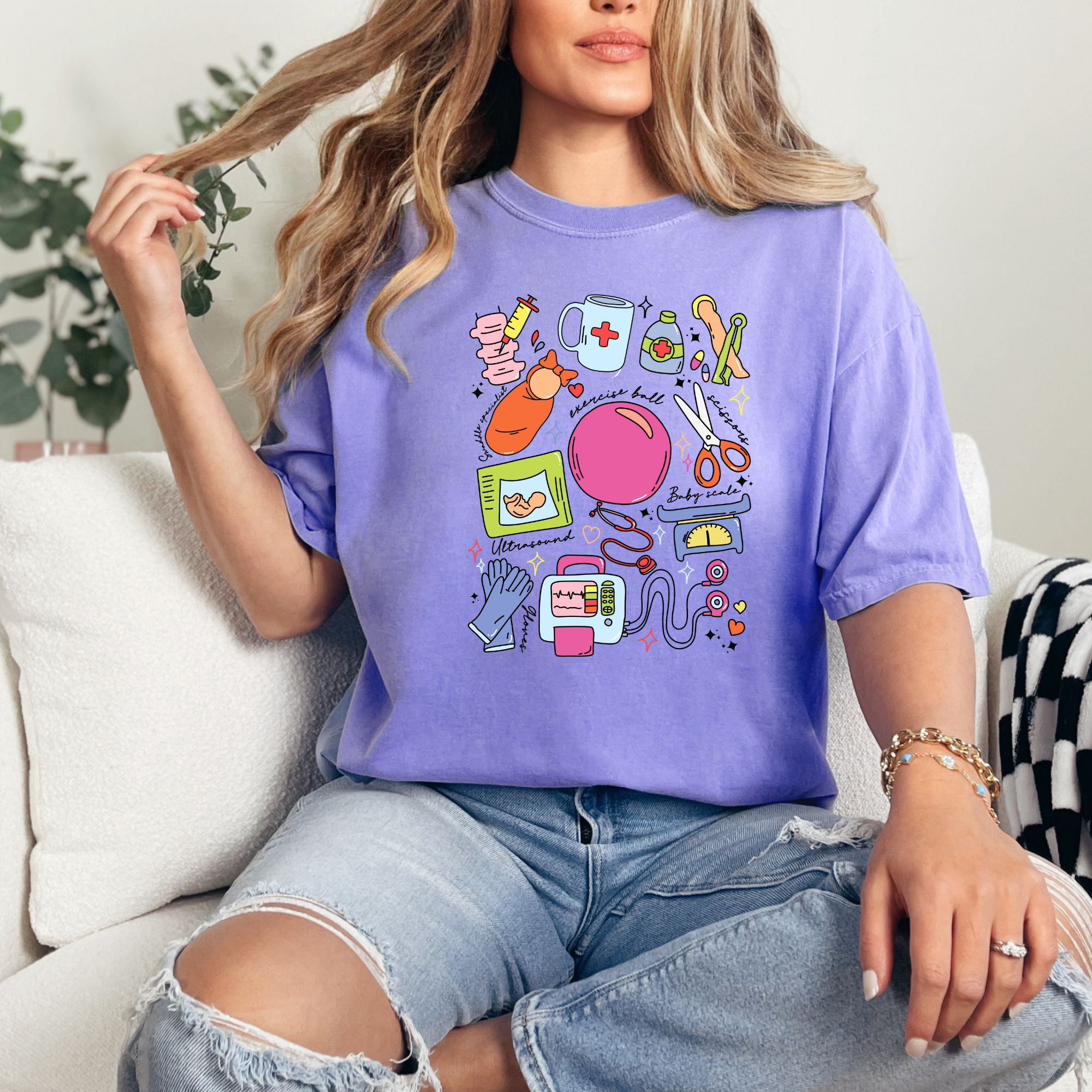 Labor and delivery nurse T-Shirt for mother baby nurses