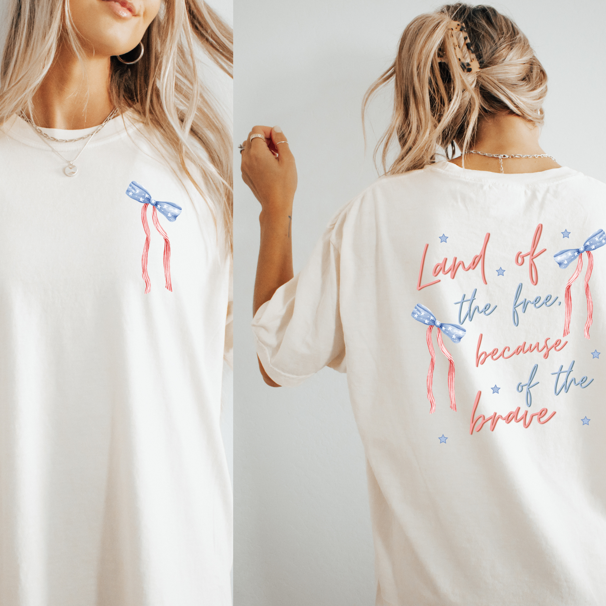 Land Of The Free Because Of The Brave T-Shirt | Women's Patriotic T-shirt