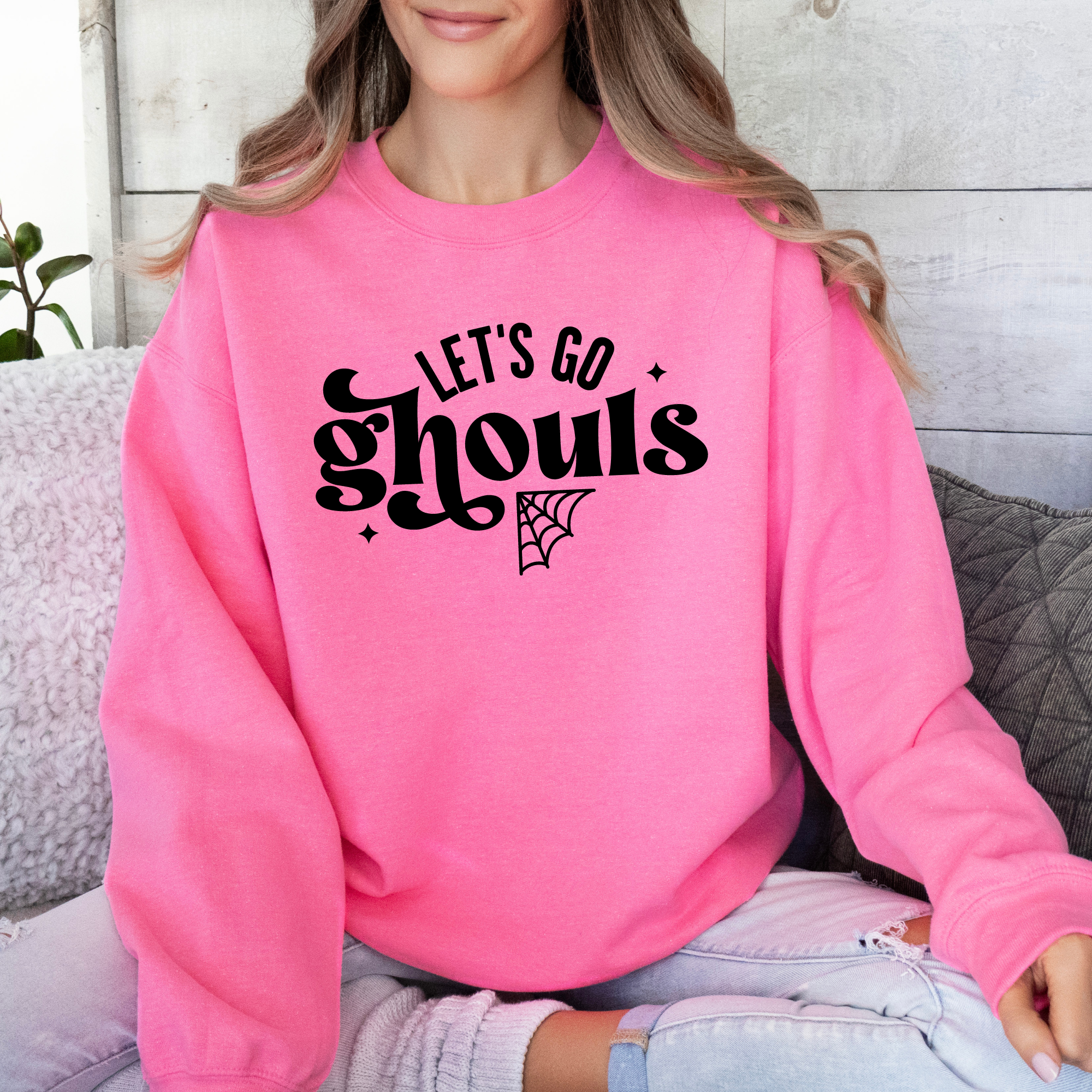 Let's Go Ghouls Kids Sweatshirt | Girls Halloween Sweatshirt