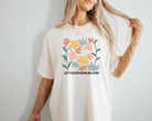 Let kindness bloom womens graphic tee for spring or summer