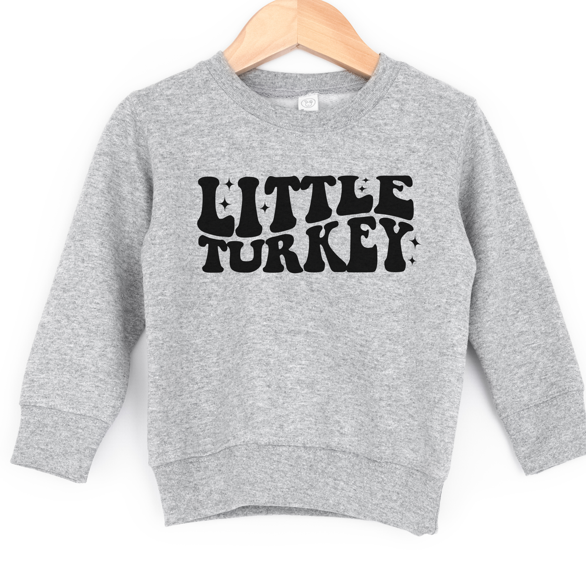 Little turkey kids thanksgiving sweatshirt for toddlers.