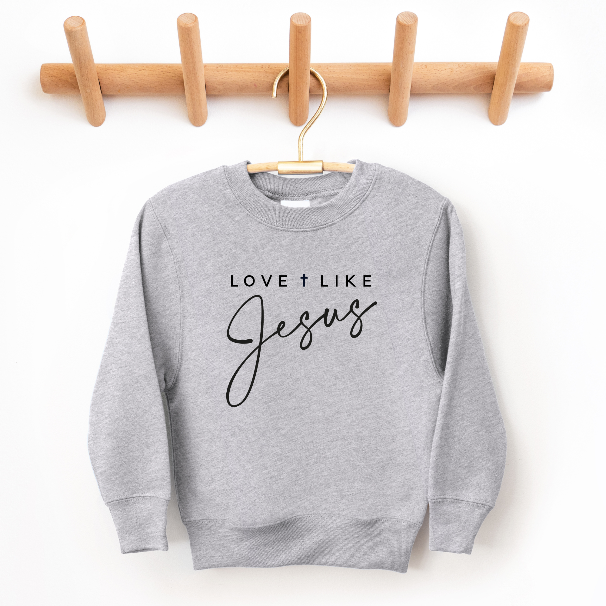 Love like jesus kids christian sweatshirt