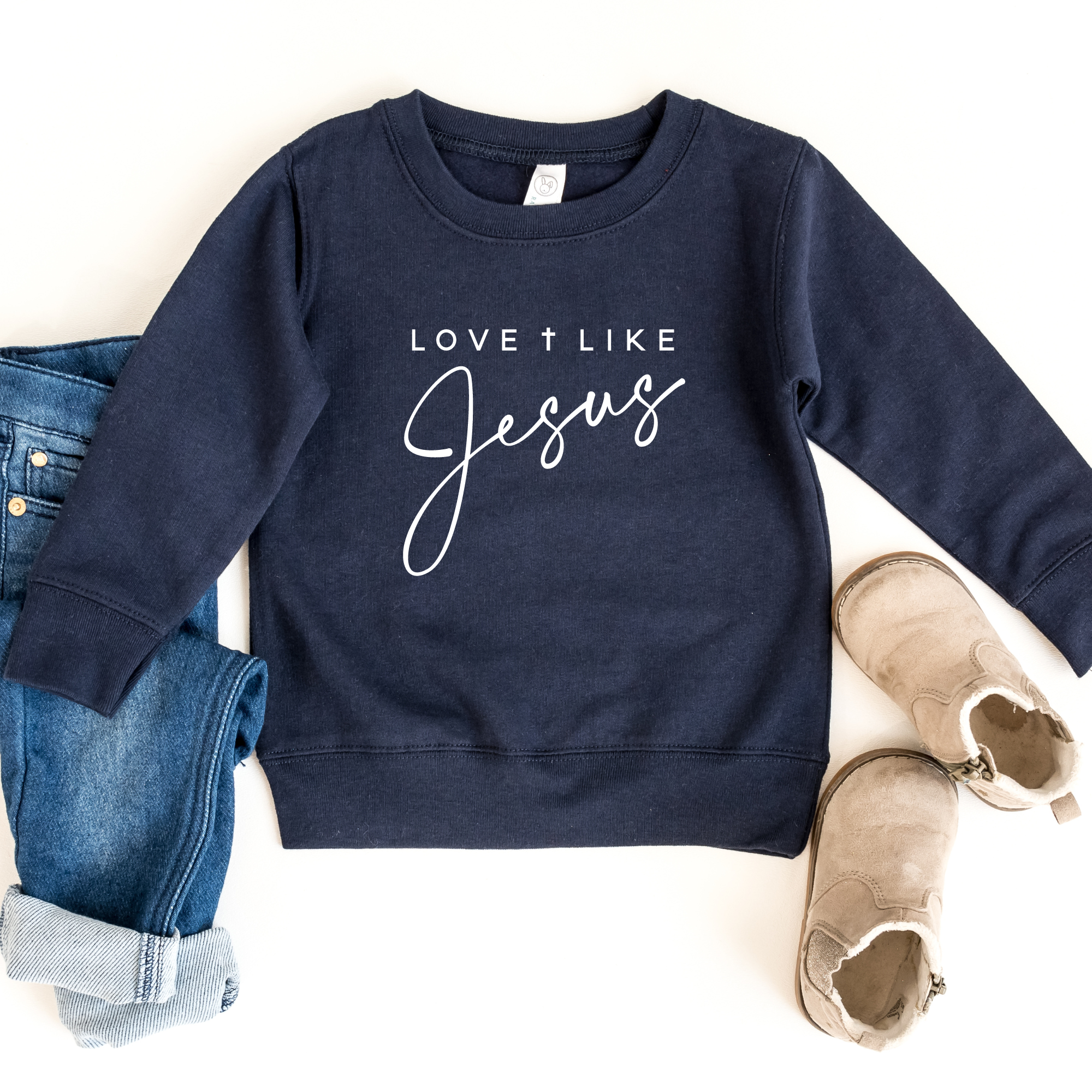 Love like jesus kids christian sweatshirt