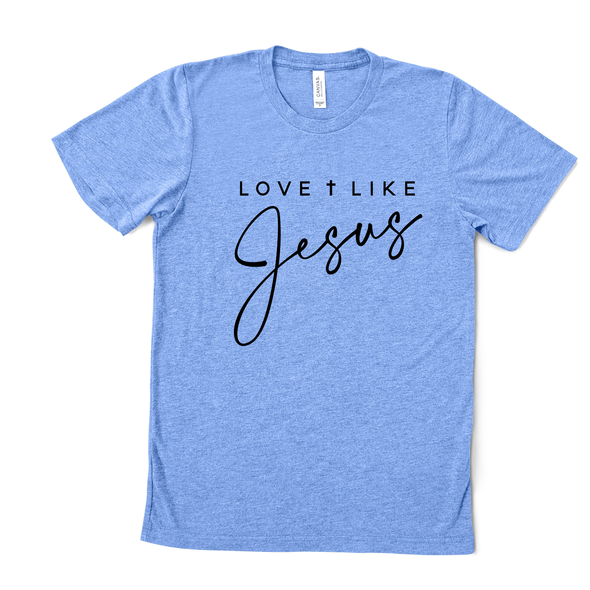 Love Like Jesus Kids Shirt Cursive Design