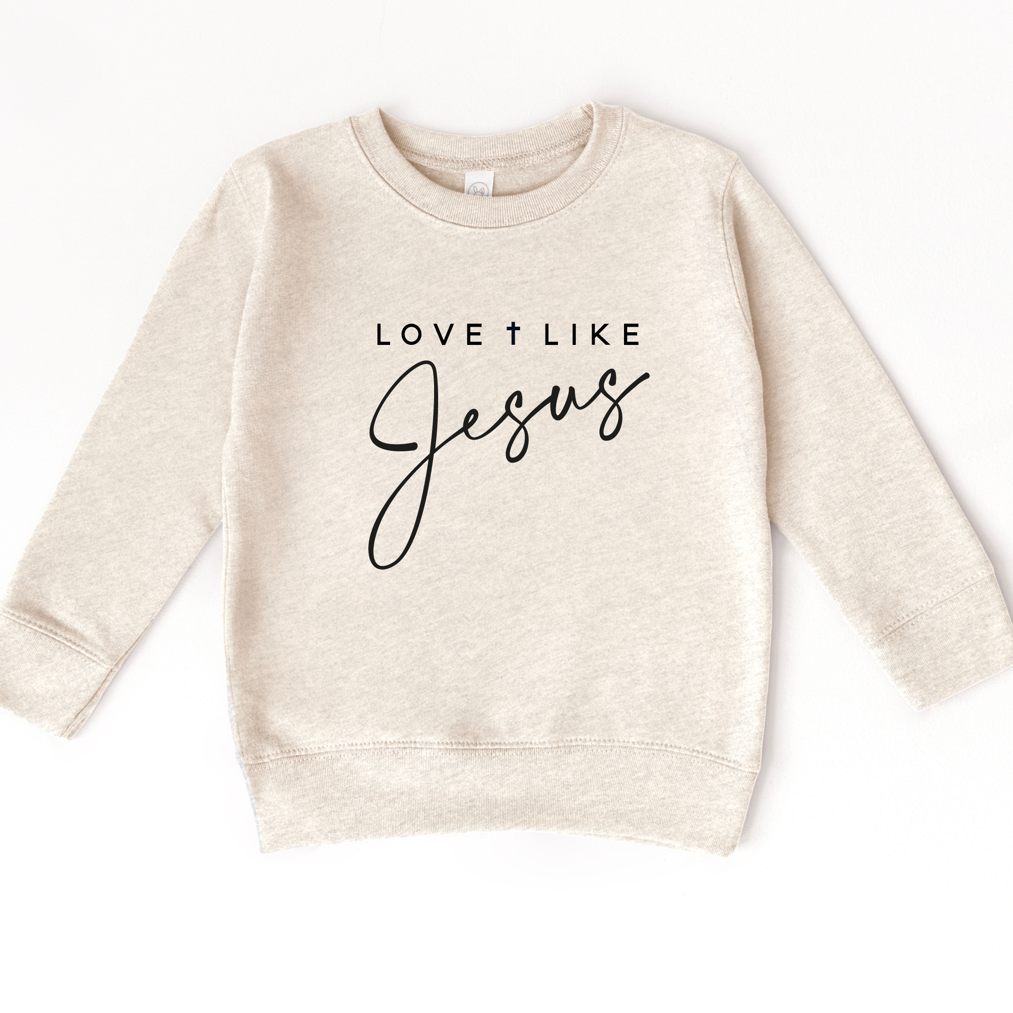 Love like jesus kids christian sweatshirt