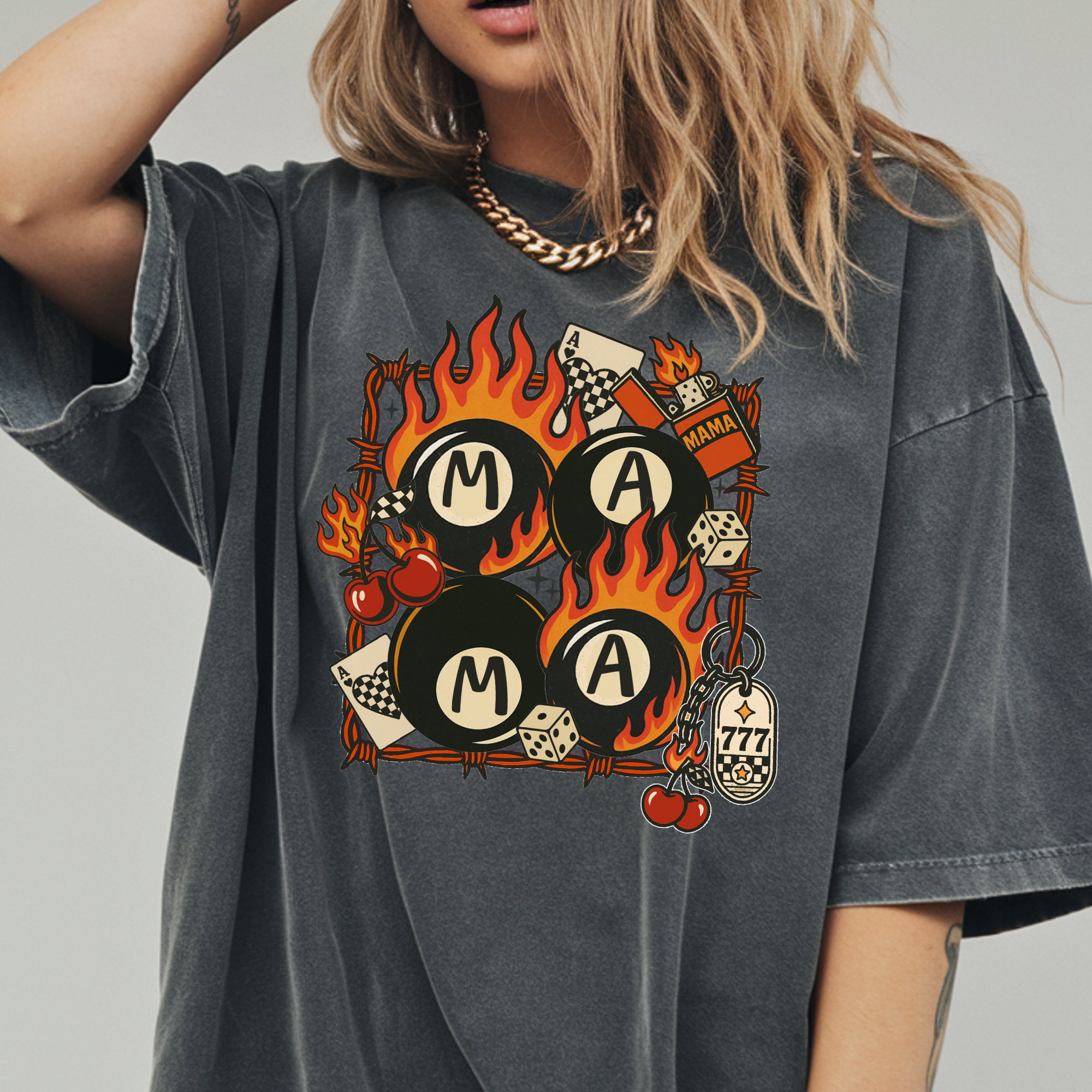 Mama 8 Ball Retro T-Shirt | Womens Retro-Inspired T-Shirt