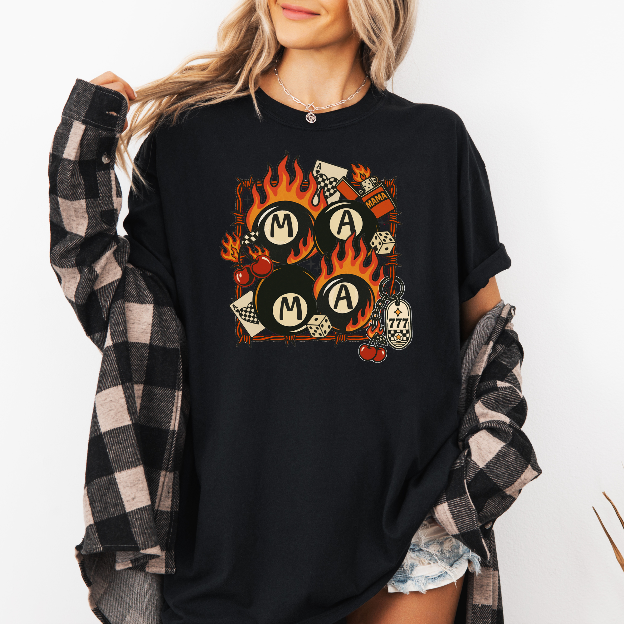 Mama 8 Ball Retro T-Shirt | Womens Retro-Inspired T-Shirt