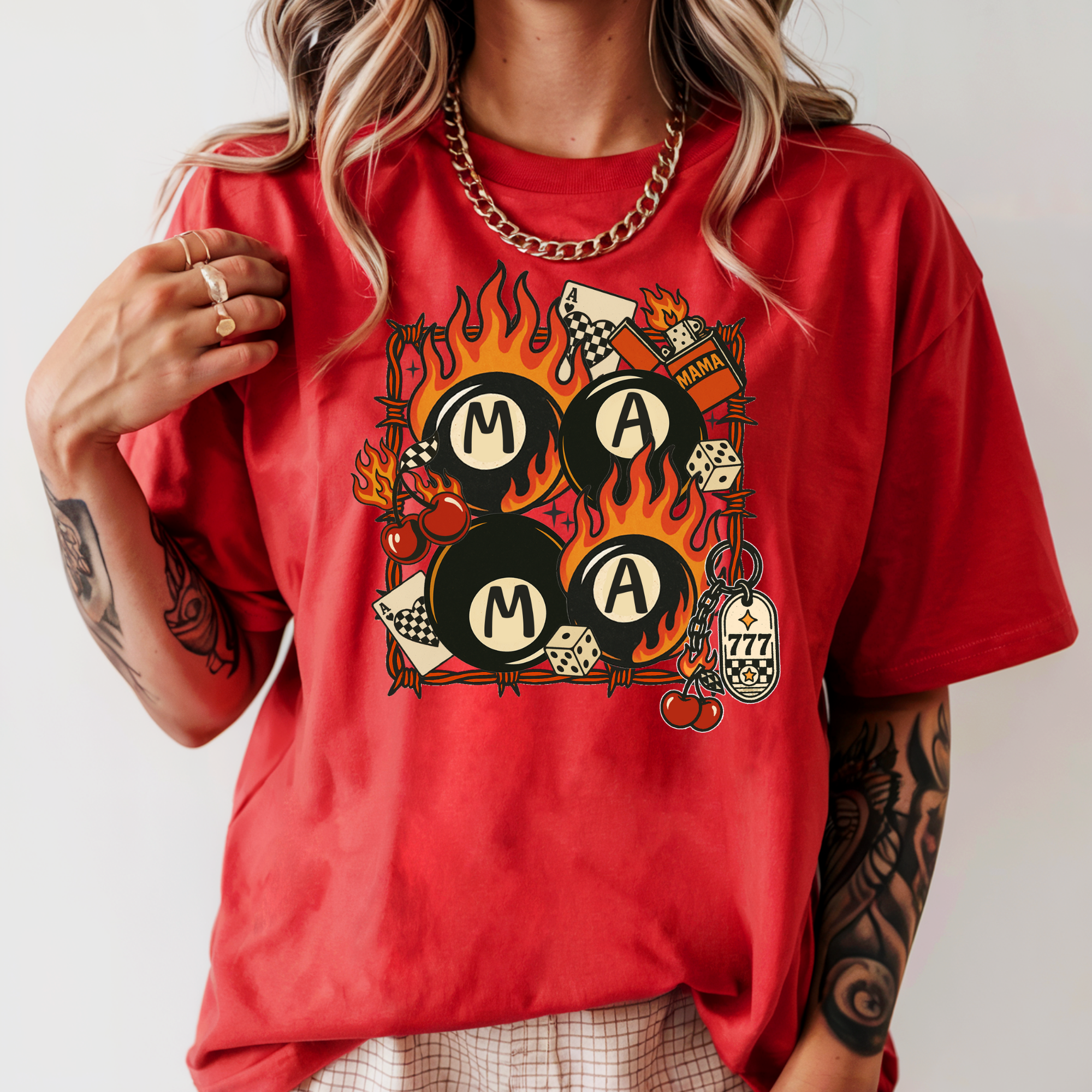 Mama 8 Ball Retro T-Shirt | Womens Retro-Inspired T-Shirt